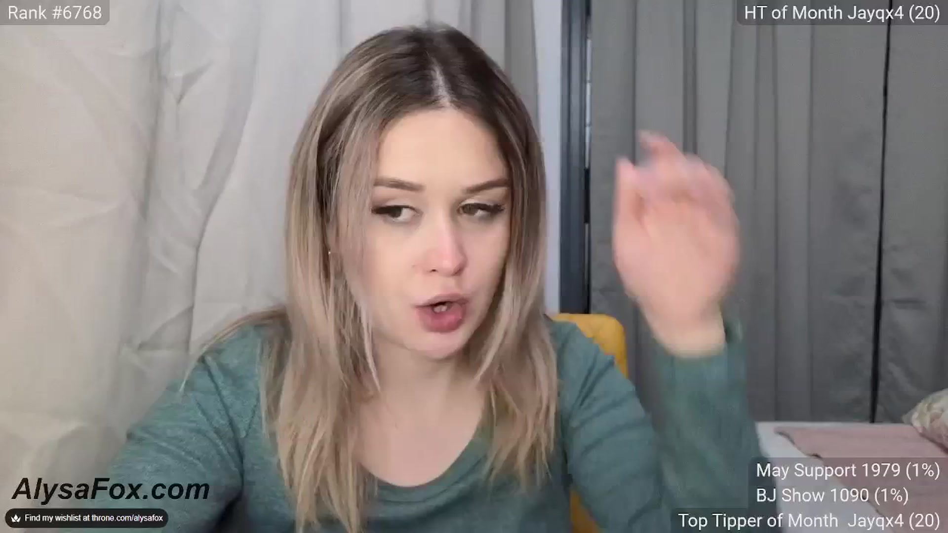 Gallery image thumbnail from AlysaFoxUK's myfreecams stream on, 05/07/2025, 22:15 image 20 of 20