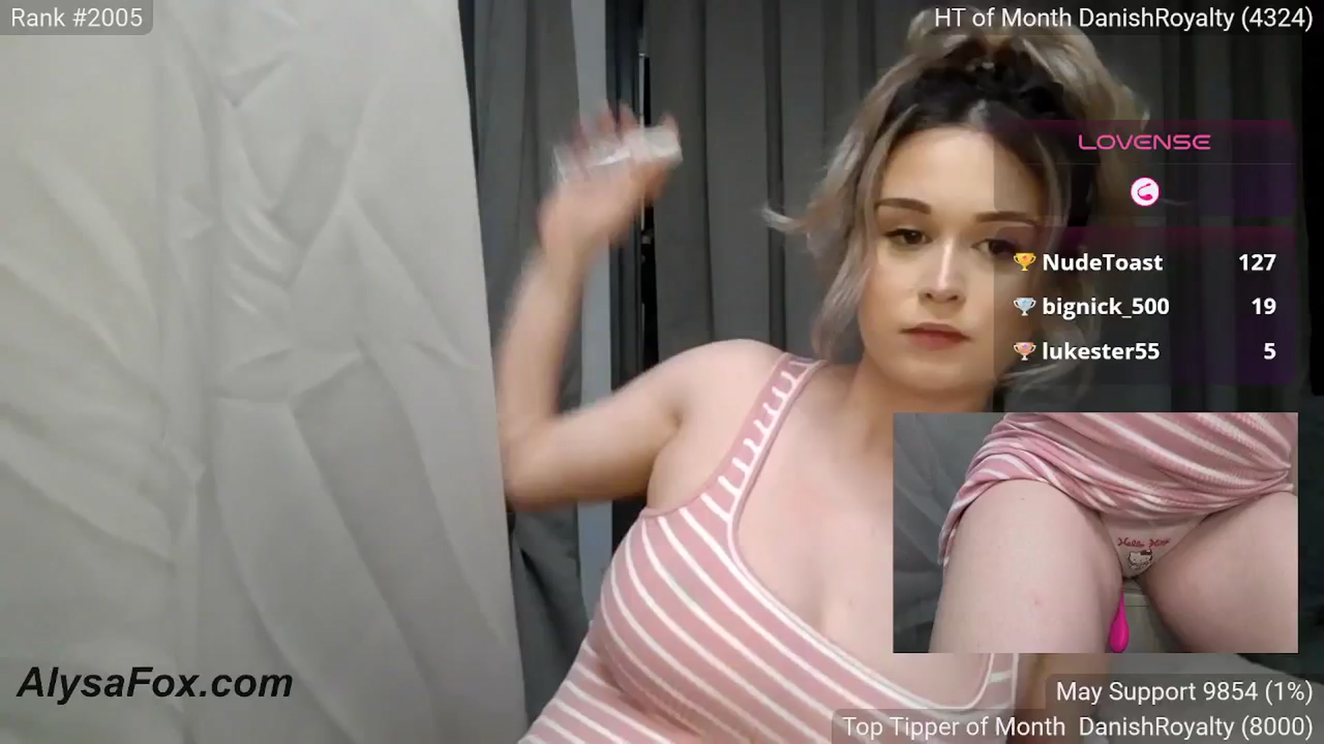 Gallery image thumbnail from AlysaFoxUK's myfreecams stream on, 05/12/2025, 21:22 image 6 of 20