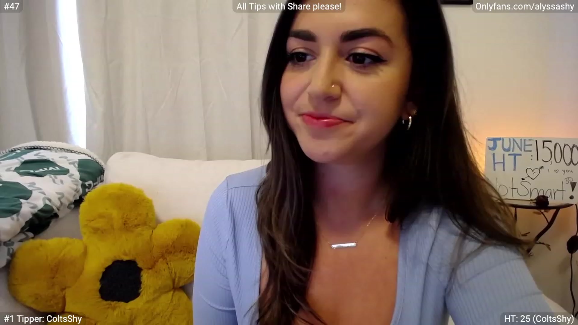 Gallery image thumbnail from AlyssaShy's myfreecams stream on, 06/08/2023, 21:26 image 1 of 20