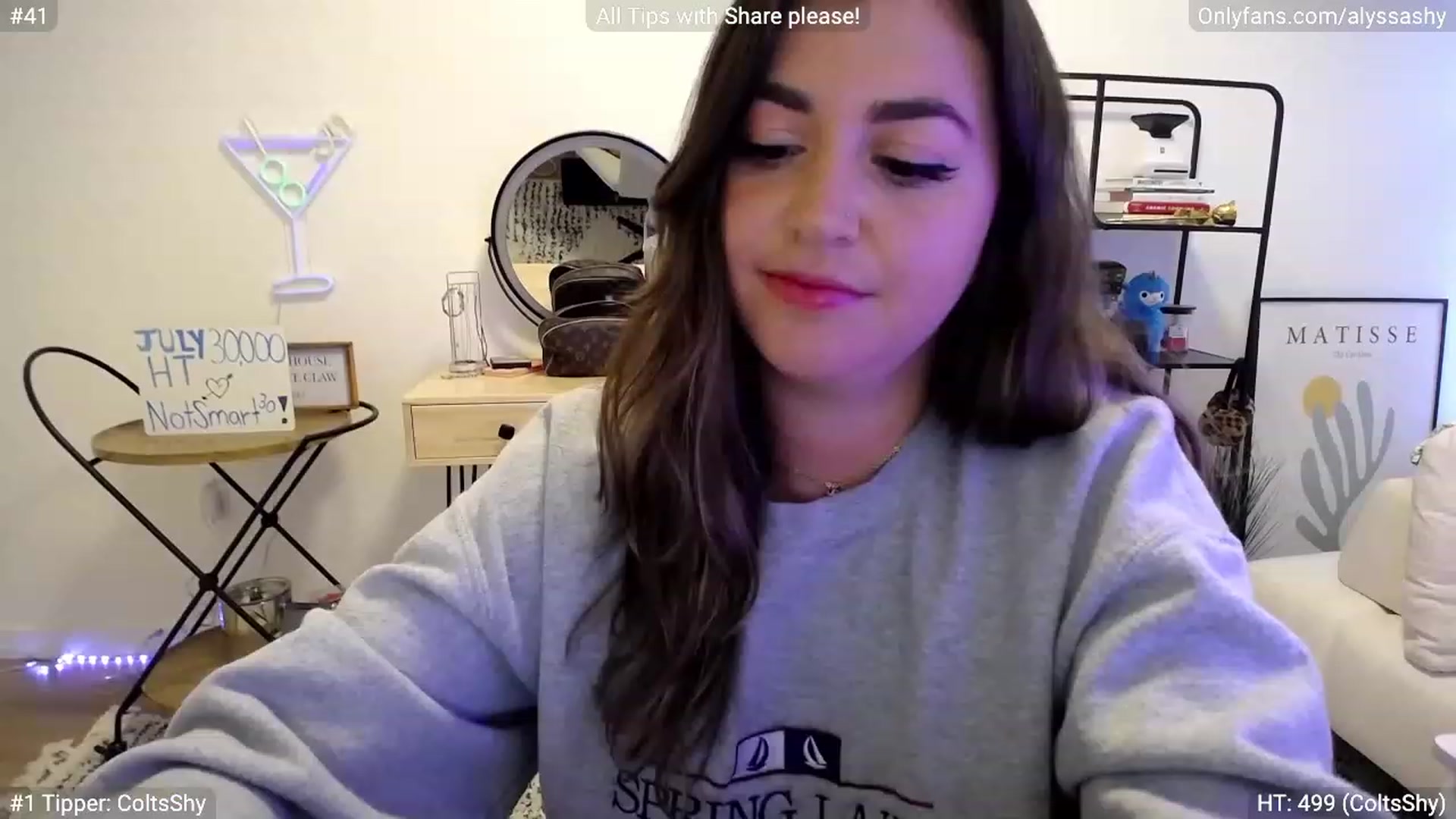 Gallery image thumbnail from AlyssaShy's myfreecams stream on, 07/08/2023, 23:47 image 1 of 20