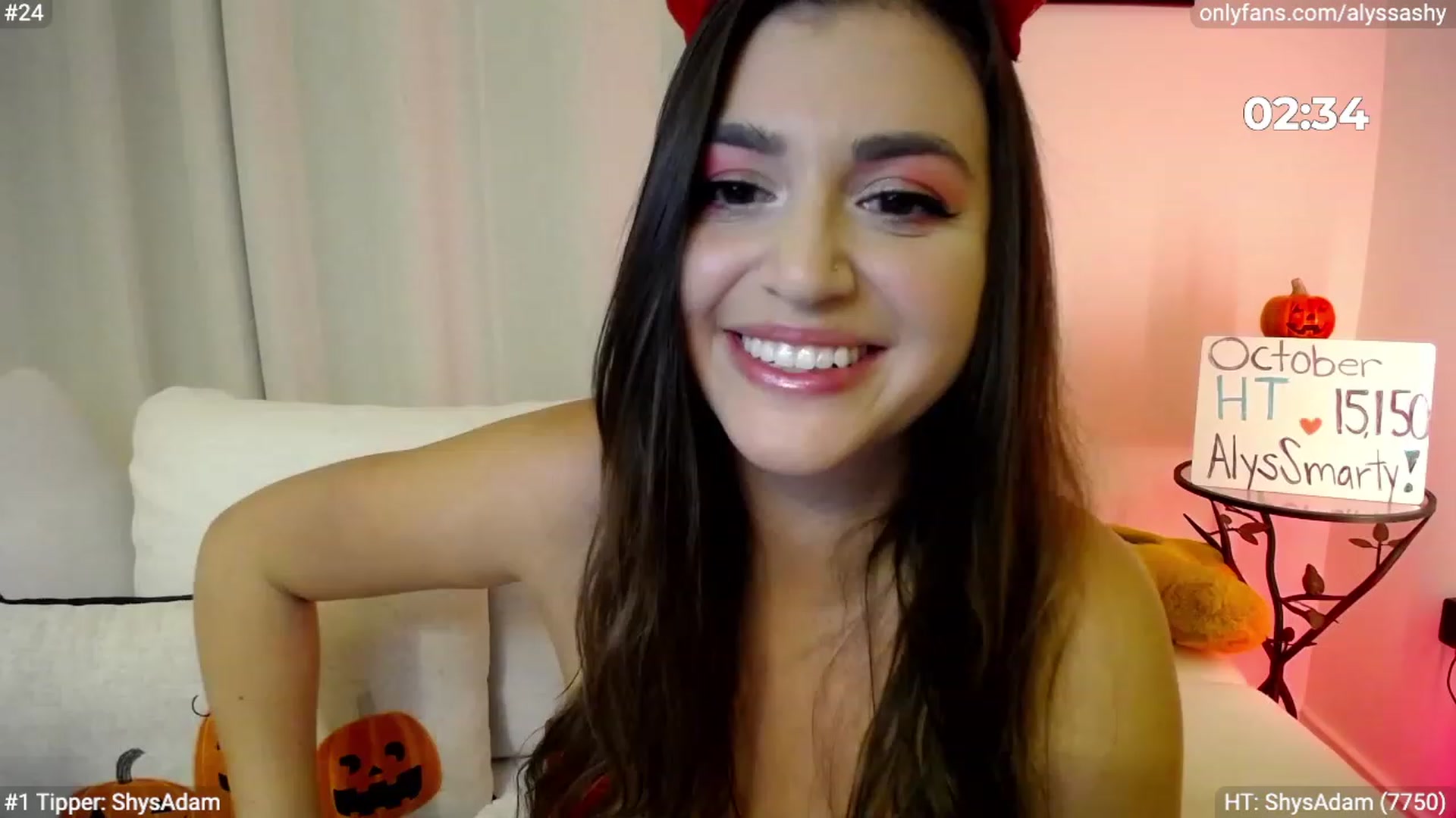Gallery image thumbnail from AlyssaShy's myfreecams stream on, 10/31/2023, 23:55 image 20 of 20