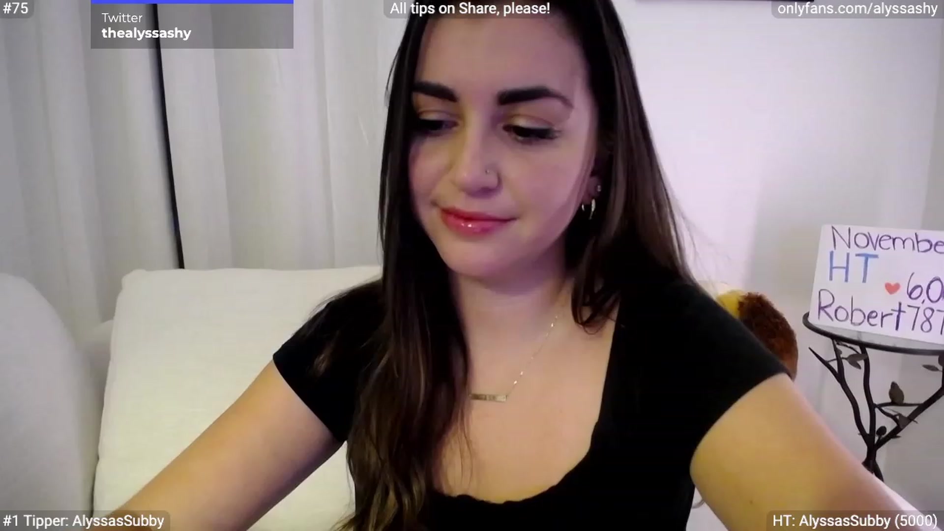 Gallery image thumbnail from AlyssaShy's myfreecams stream on, 11/22/2023, 03:18 image 14 of 20