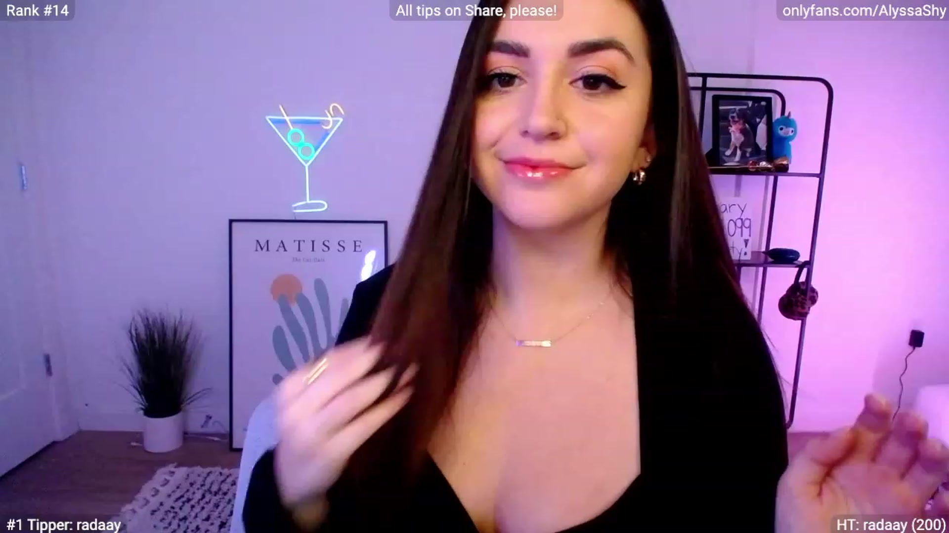 Gallery image thumbnail from AlyssaShy's myfreecams stream on, 02/08/2024, 22:10 image 5 of 20