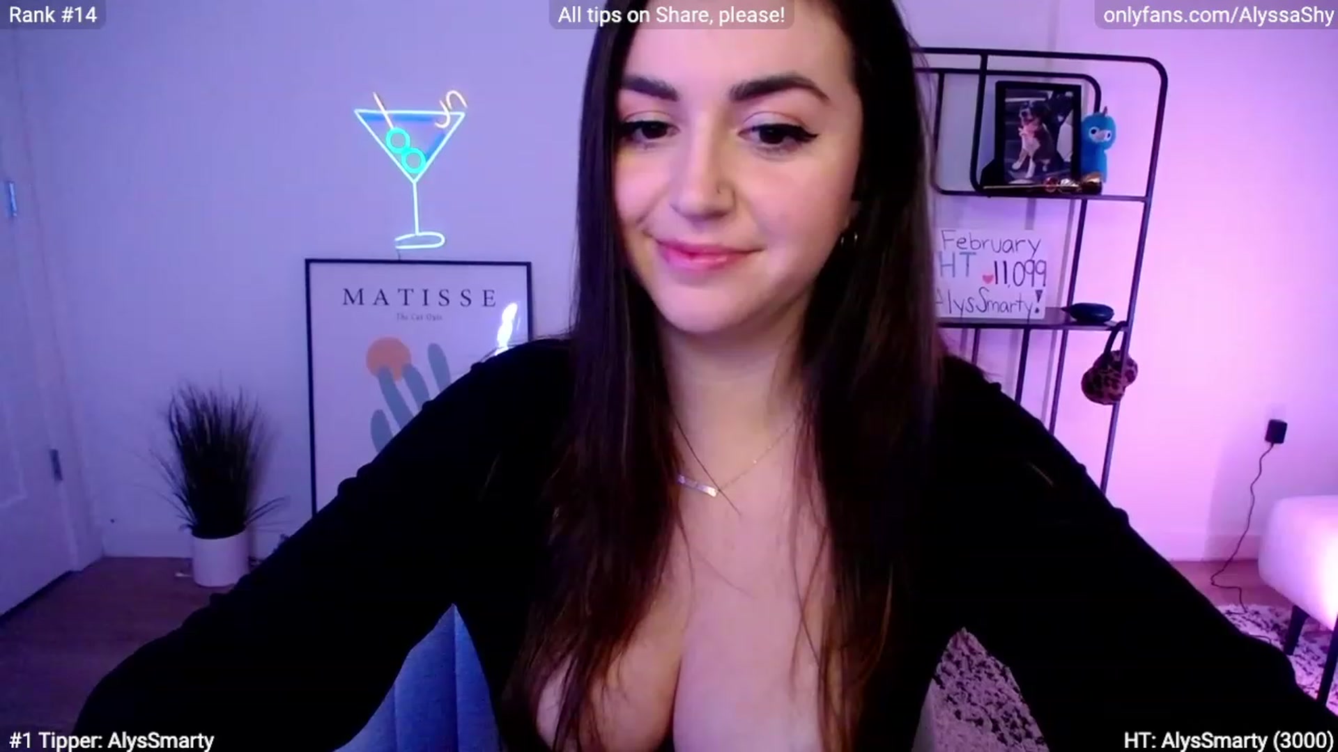 Gallery image thumbnail from AlyssaShy's myfreecams stream on, 02/09/2024, 02:20 image 5 of 20