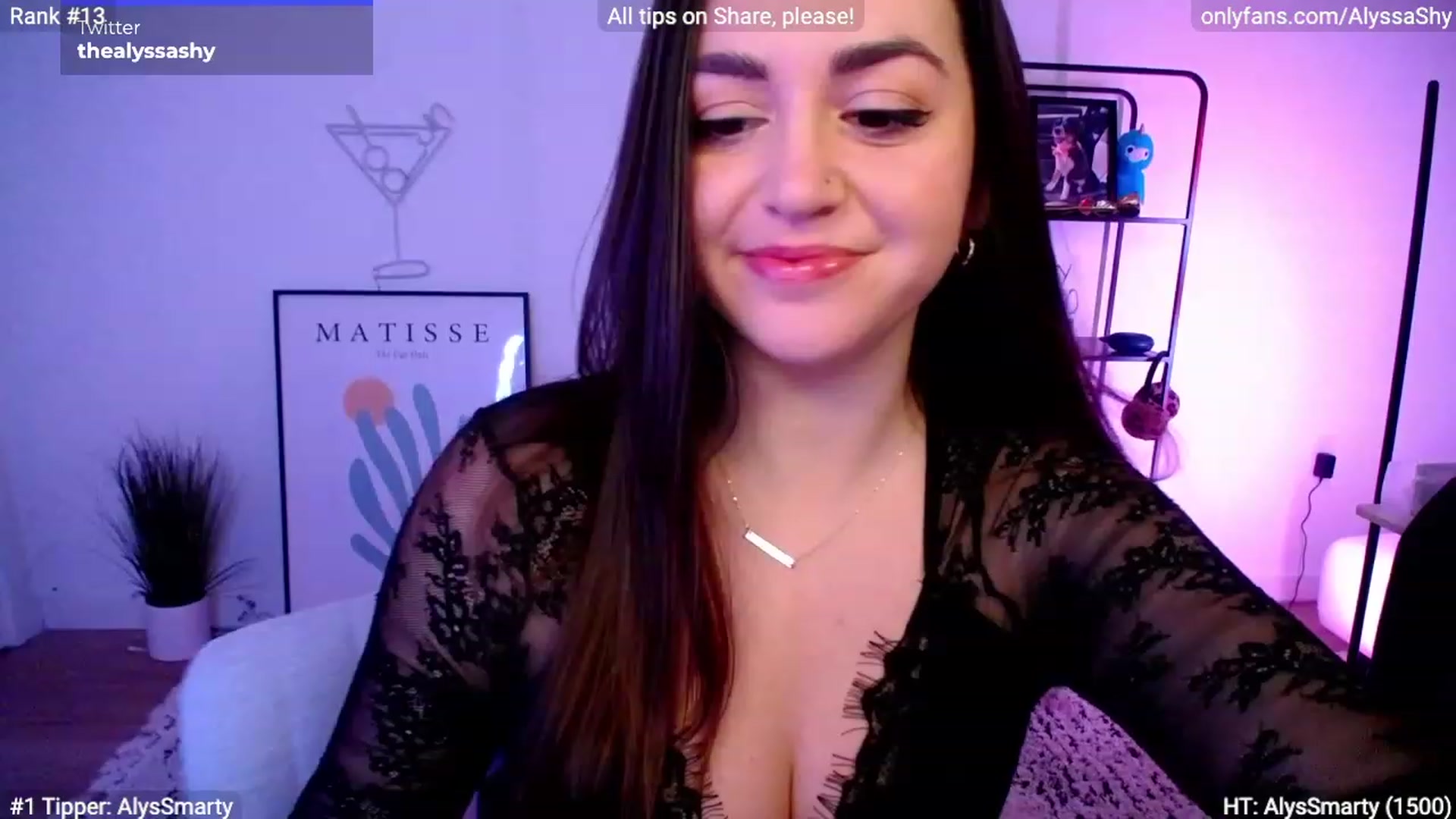 Gallery image thumbnail from AlyssaShy's myfreecams stream on, 02/13/2024, 24:08 image 5 of 20