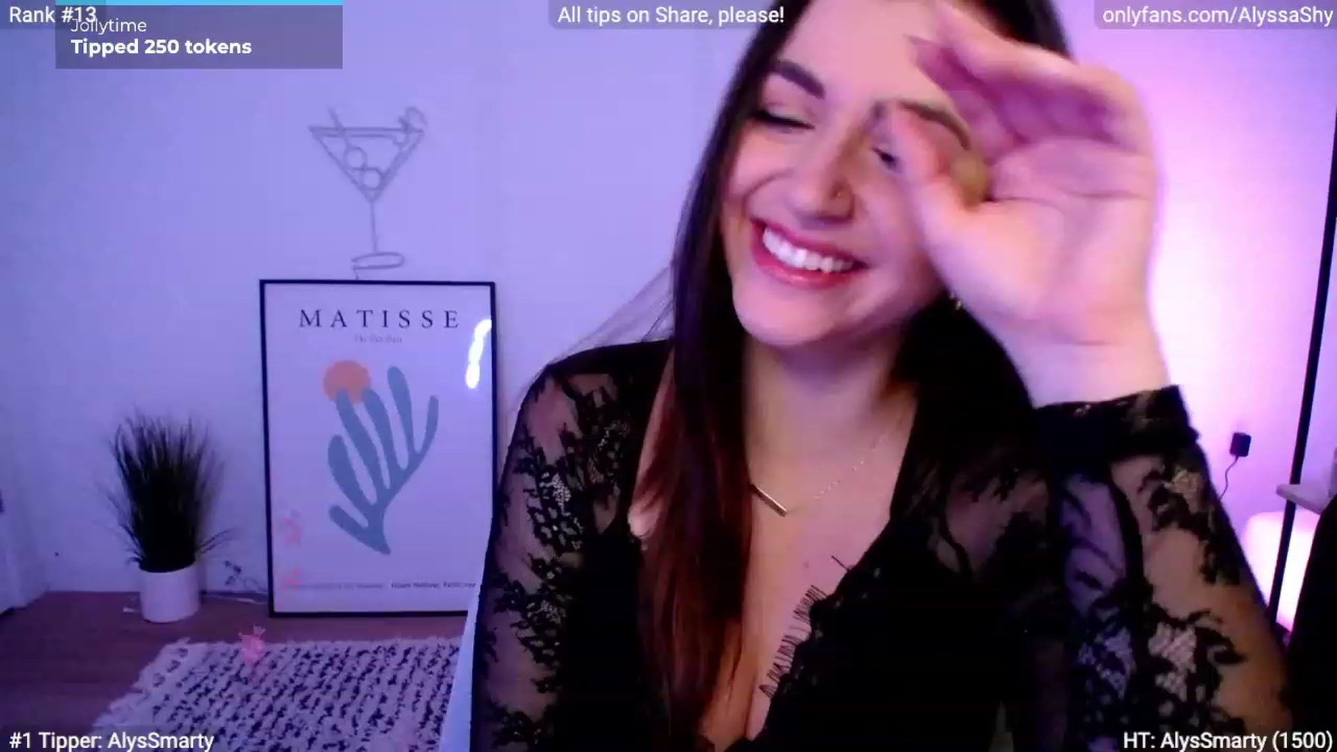 Gallery image thumbnail from AlyssaShy's myfreecams stream on, 02/13/2024, 24:08 image 2 of 20