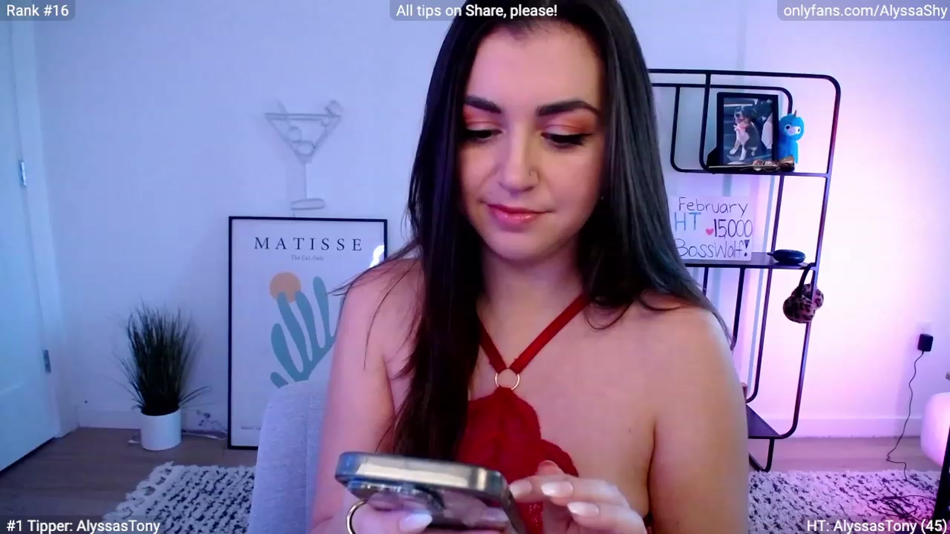 Gallery image thumbnail from AlyssaShy's myfreecams stream on, 02/14/2024, 20:32 image 7 of 20