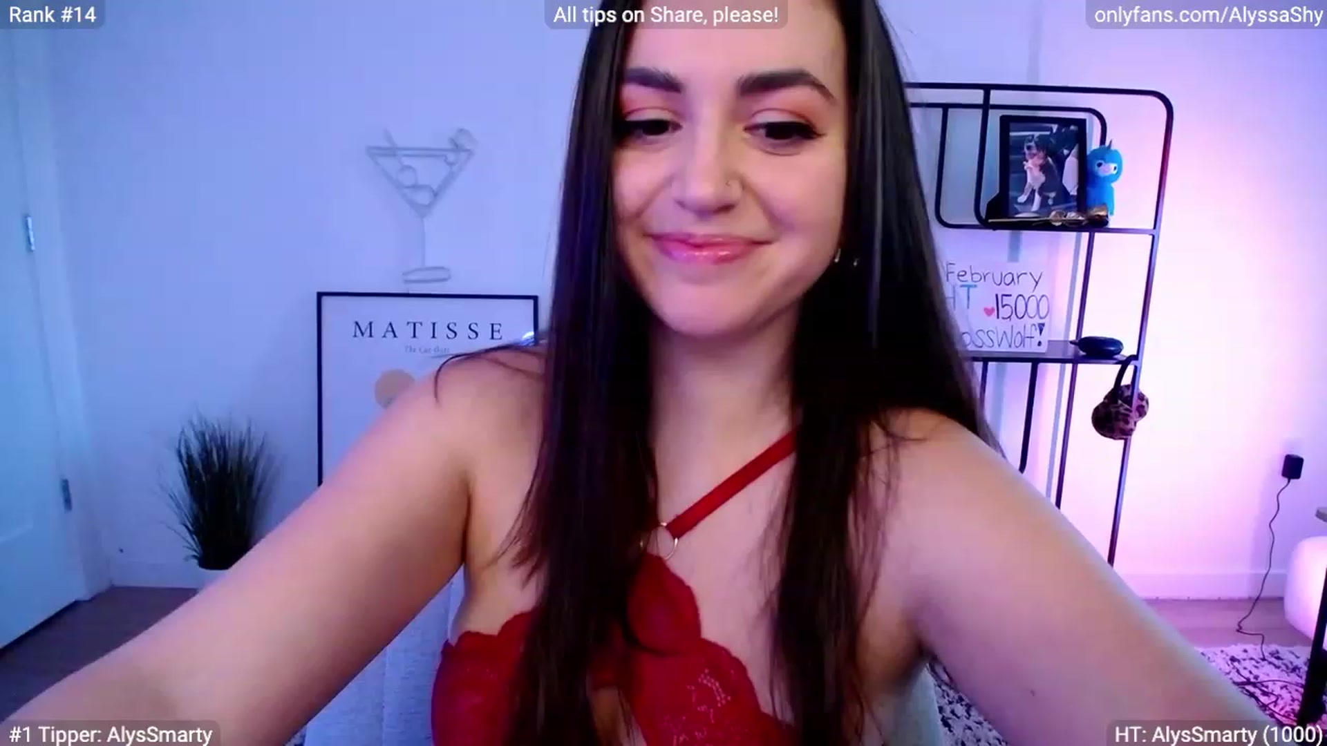 Gallery image thumbnail from AlyssaShy's myfreecams stream on, 02/14/2024, 22:32 image 5 of 20