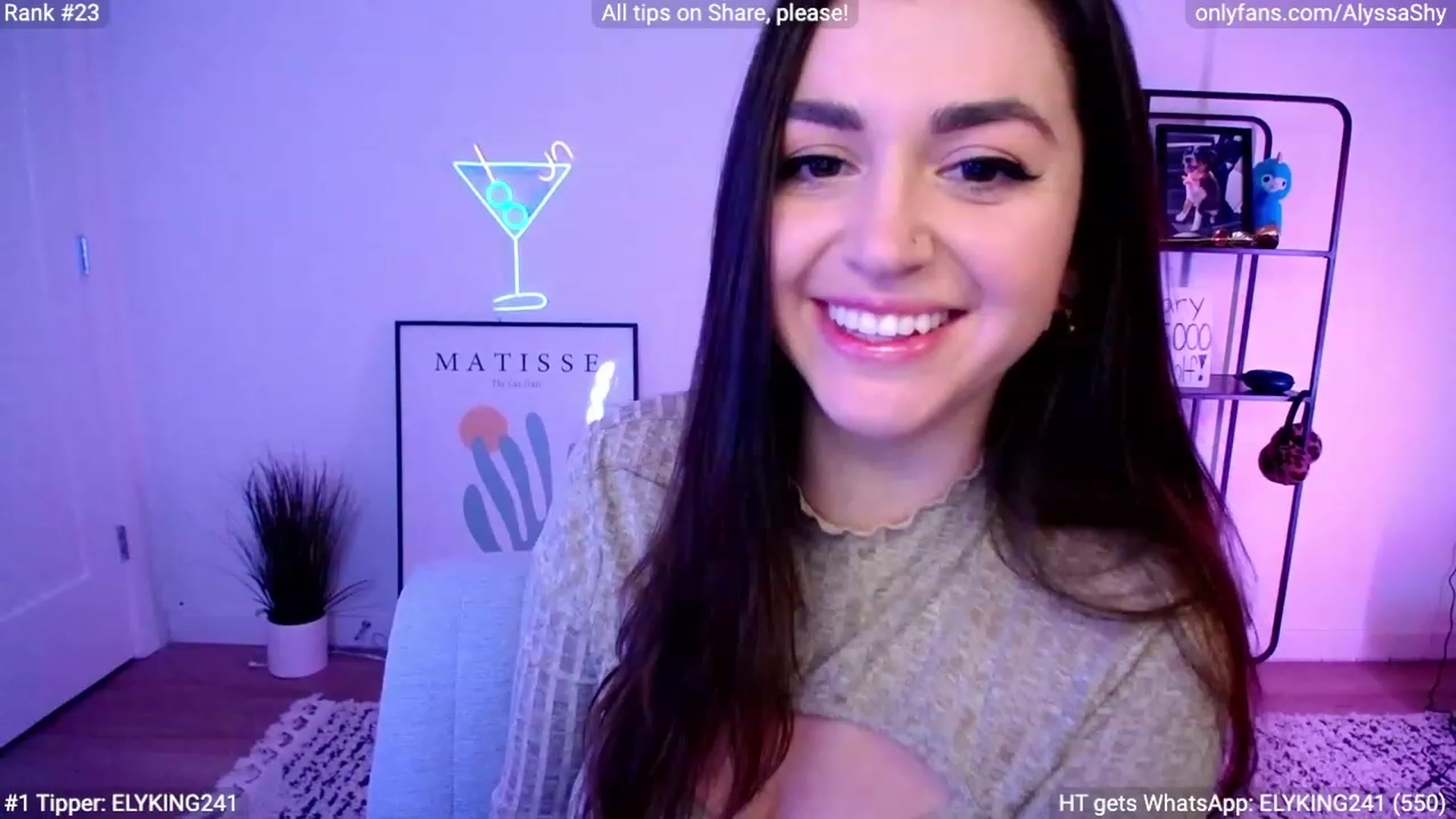Gallery image thumbnail from AlyssaShy's myfreecams stream on, 02/18/2024, 24:54 image 13 of 20