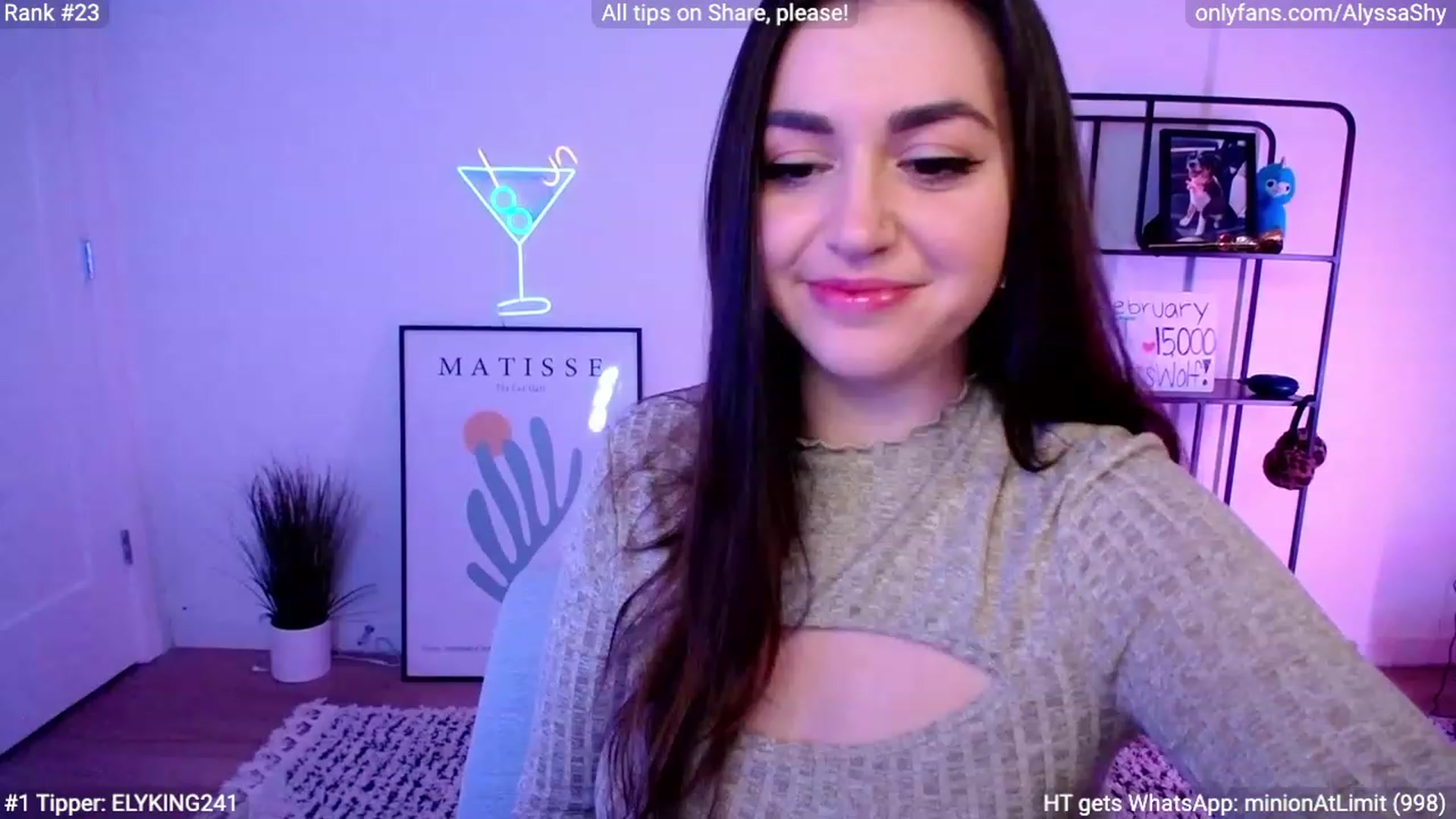 Gallery image thumbnail from AlyssaShy's myfreecams stream on, 02/18/2024, 24:54 image 15 of 20