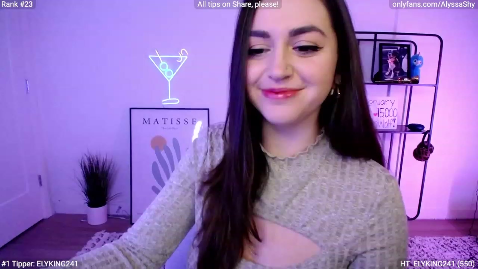 Gallery image thumbnail from AlyssaShy's myfreecams stream on, 02/18/2024, 24:54 image 2 of 20