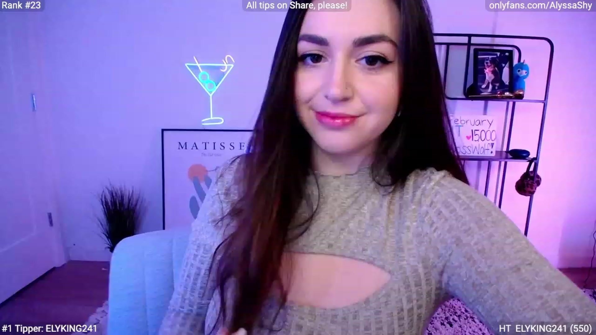 Gallery image thumbnail from AlyssaShy's myfreecams stream on, 02/18/2024, 24:54 image 6 of 20