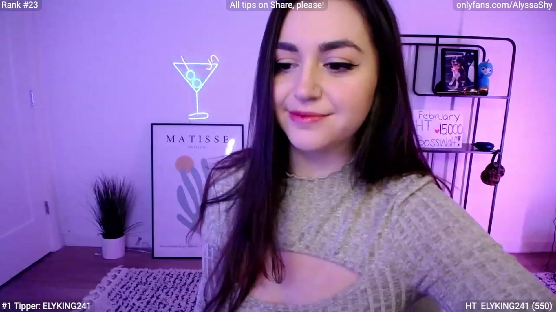 Gallery image thumbnail from AlyssaShy's myfreecams stream on, 02/18/2024, 24:54 image 4 of 20