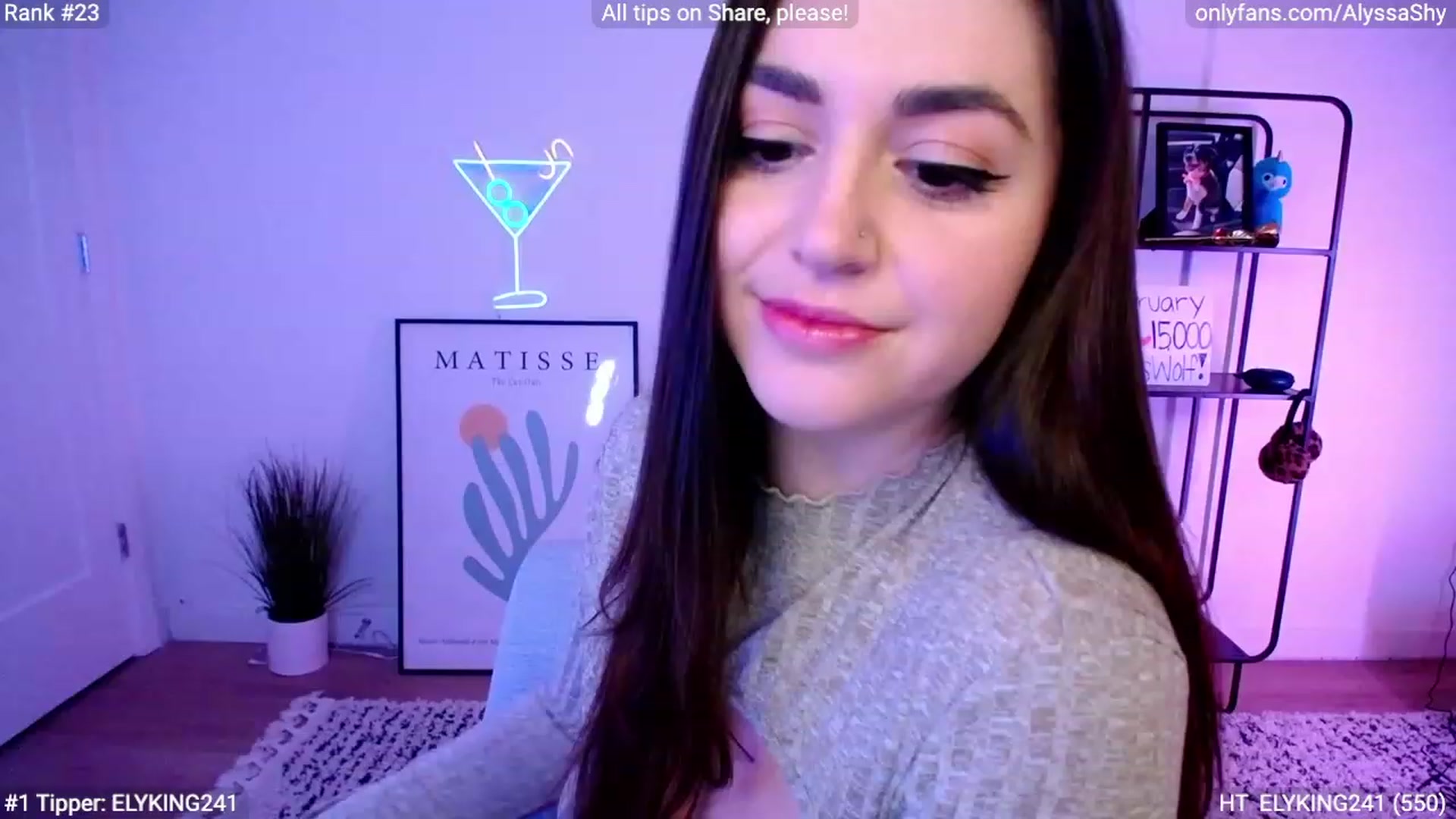 Gallery image thumbnail from AlyssaShy's myfreecams stream on, 02/18/2024, 24:54 image 10 of 20