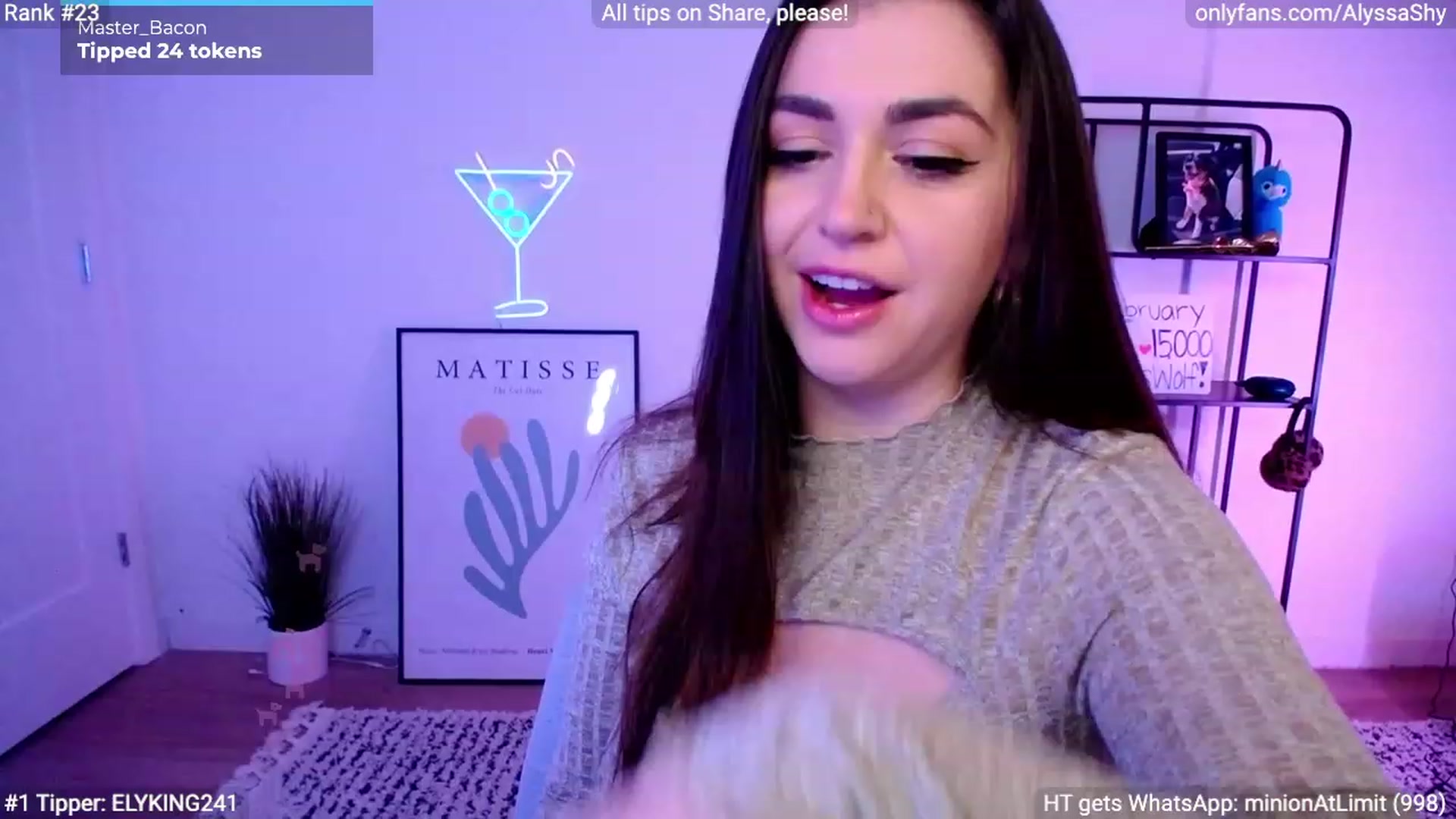 Gallery image thumbnail from AlyssaShy's myfreecams stream on, 02/18/2024, 02:03 image 5 of 20