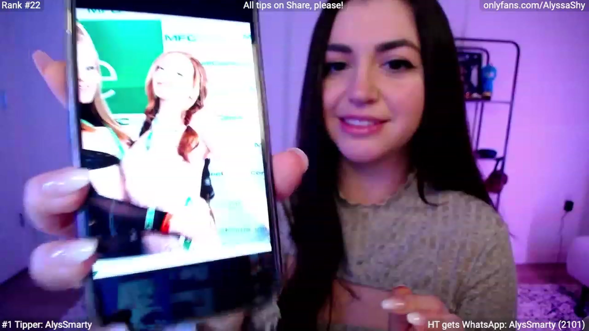 Gallery image thumbnail from AlyssaShy's myfreecams stream on, 02/18/2024, 04:16 image 17 of 20