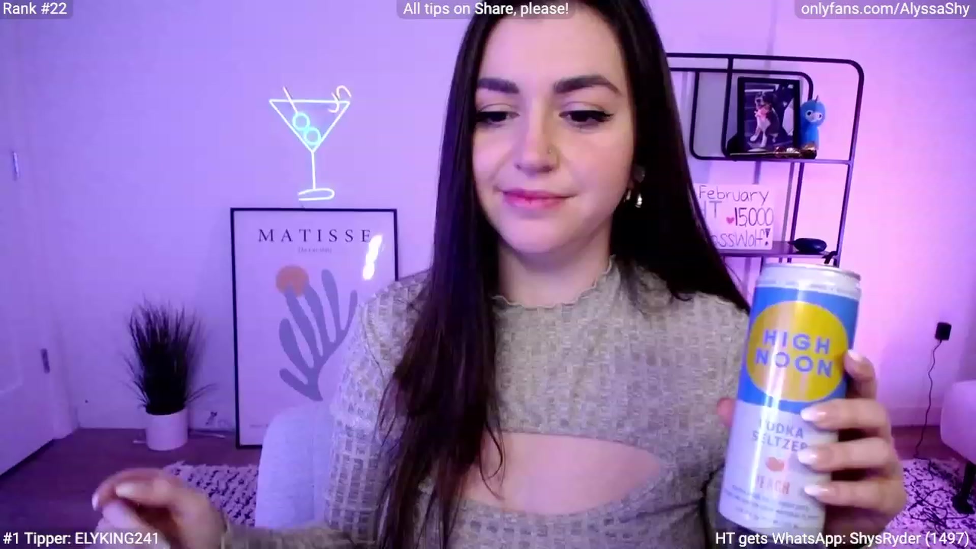 Gallery image thumbnail from AlyssaShy's myfreecams stream on, 02/18/2024, 04:16 image 5 of 20