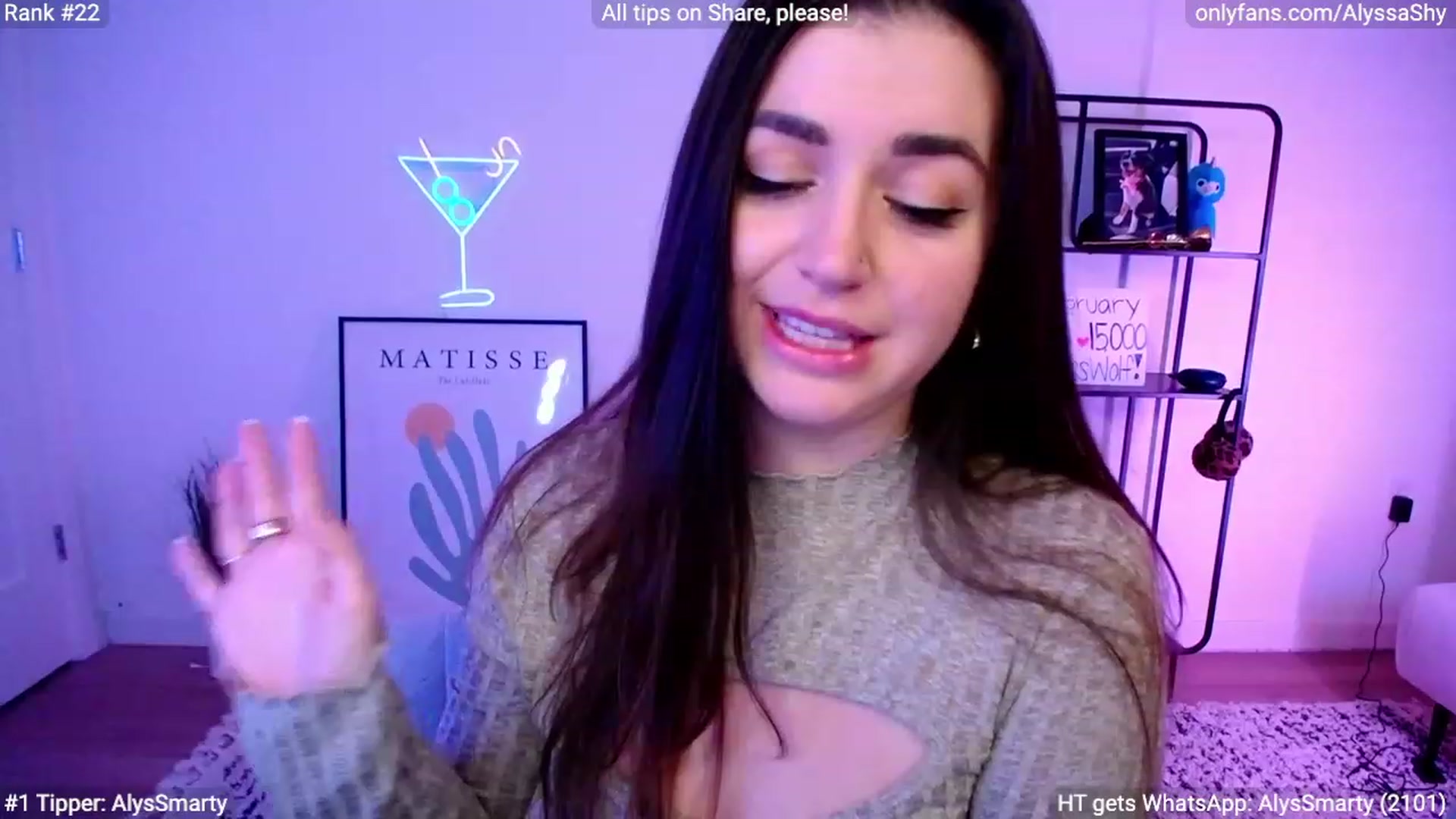 Gallery image thumbnail from AlyssaShy's myfreecams stream on, 02/18/2024, 04:16 image 16 of 20