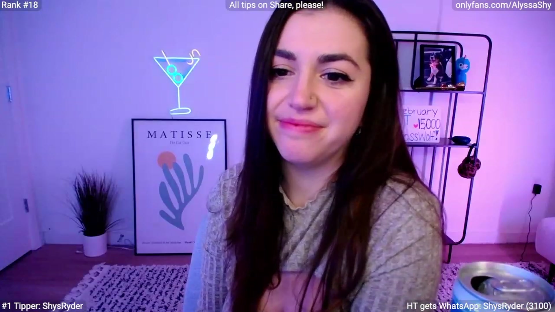 Gallery image thumbnail from AlyssaShy's myfreecams stream on, 02/18/2024, 05:45 image 18 of 20