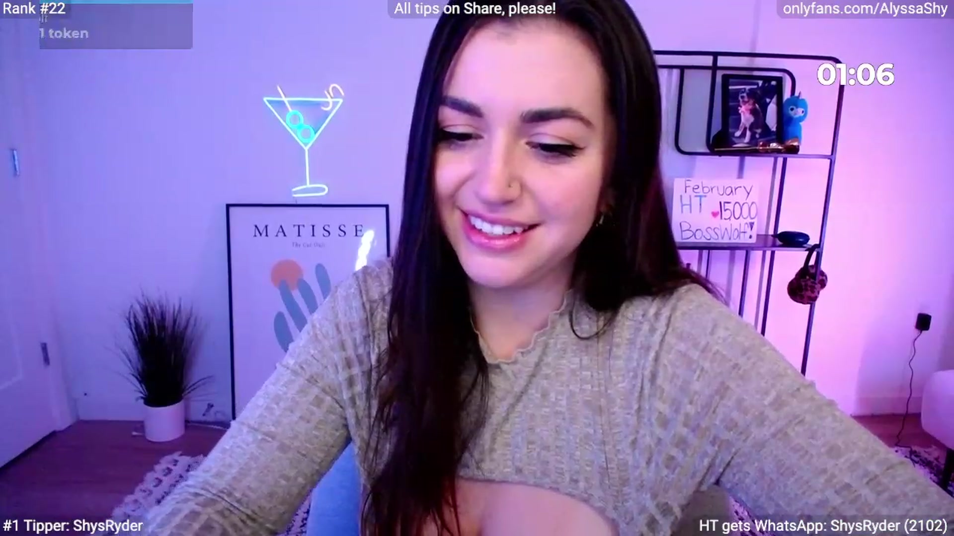 Gallery image thumbnail from AlyssaShy's myfreecams stream on, 02/18/2024, 05:45 image 4 of 20