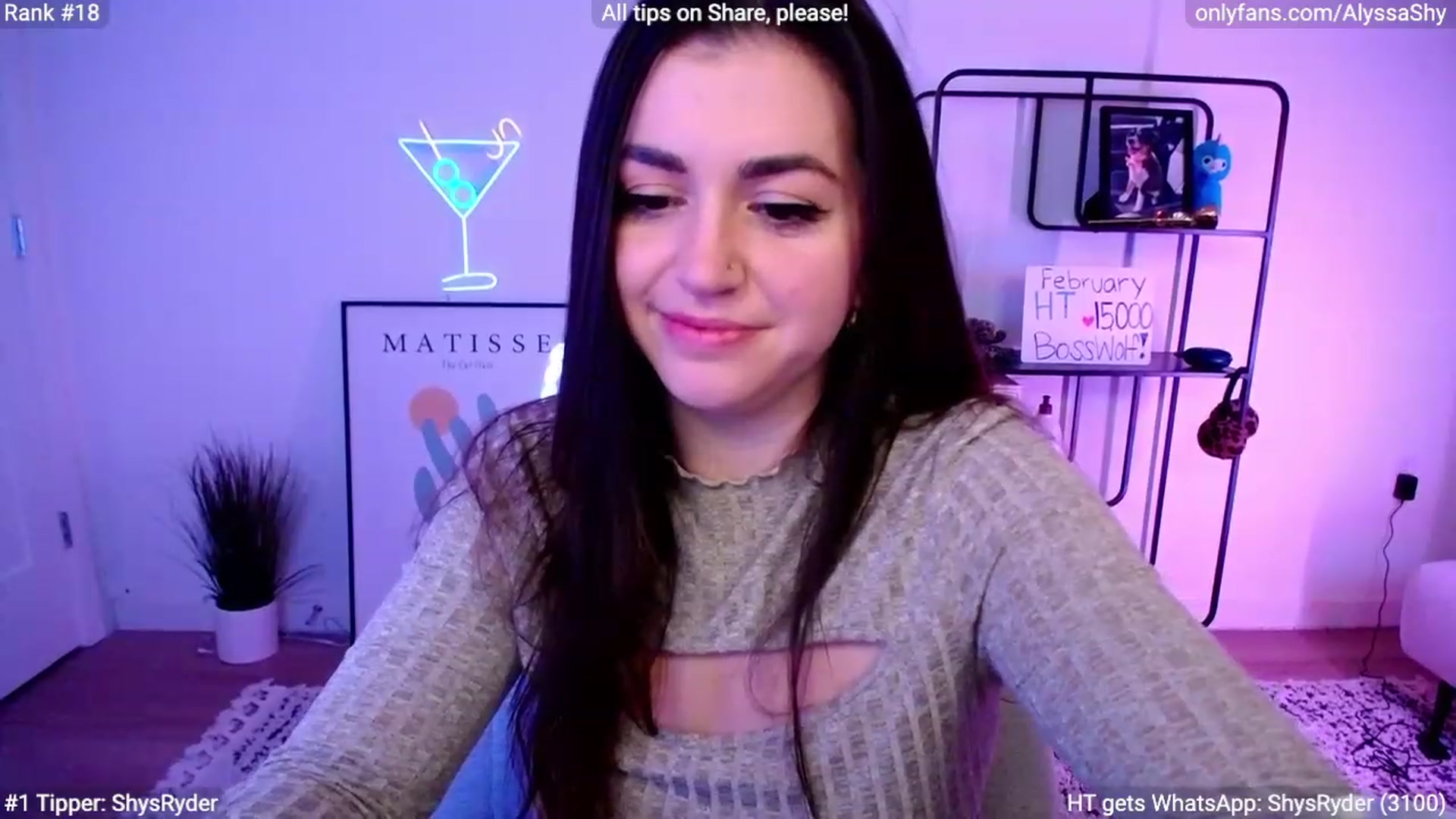 Gallery image thumbnail from AlyssaShy's myfreecams stream on, 02/18/2024, 05:45 image 20 of 20
