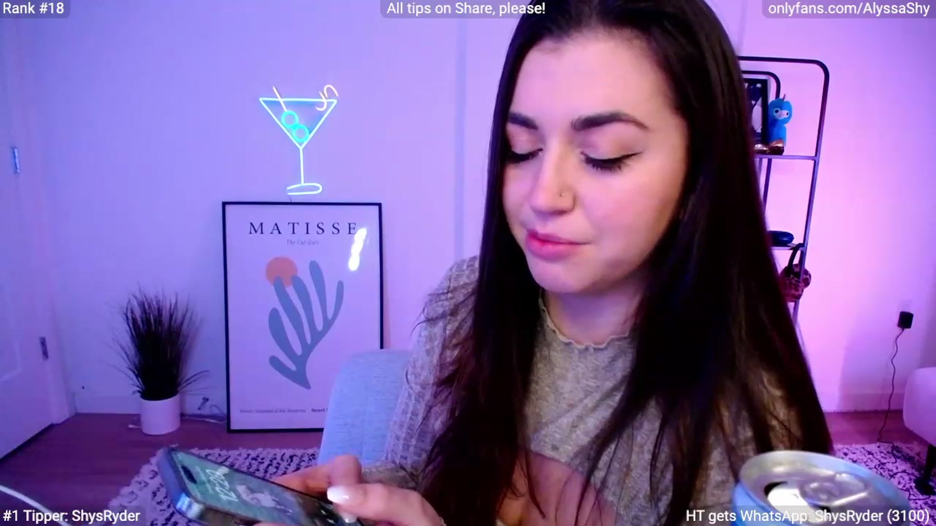 Gallery image thumbnail from AlyssaShy's myfreecams stream on, 02/18/2024, 05:45 image 16 of 20