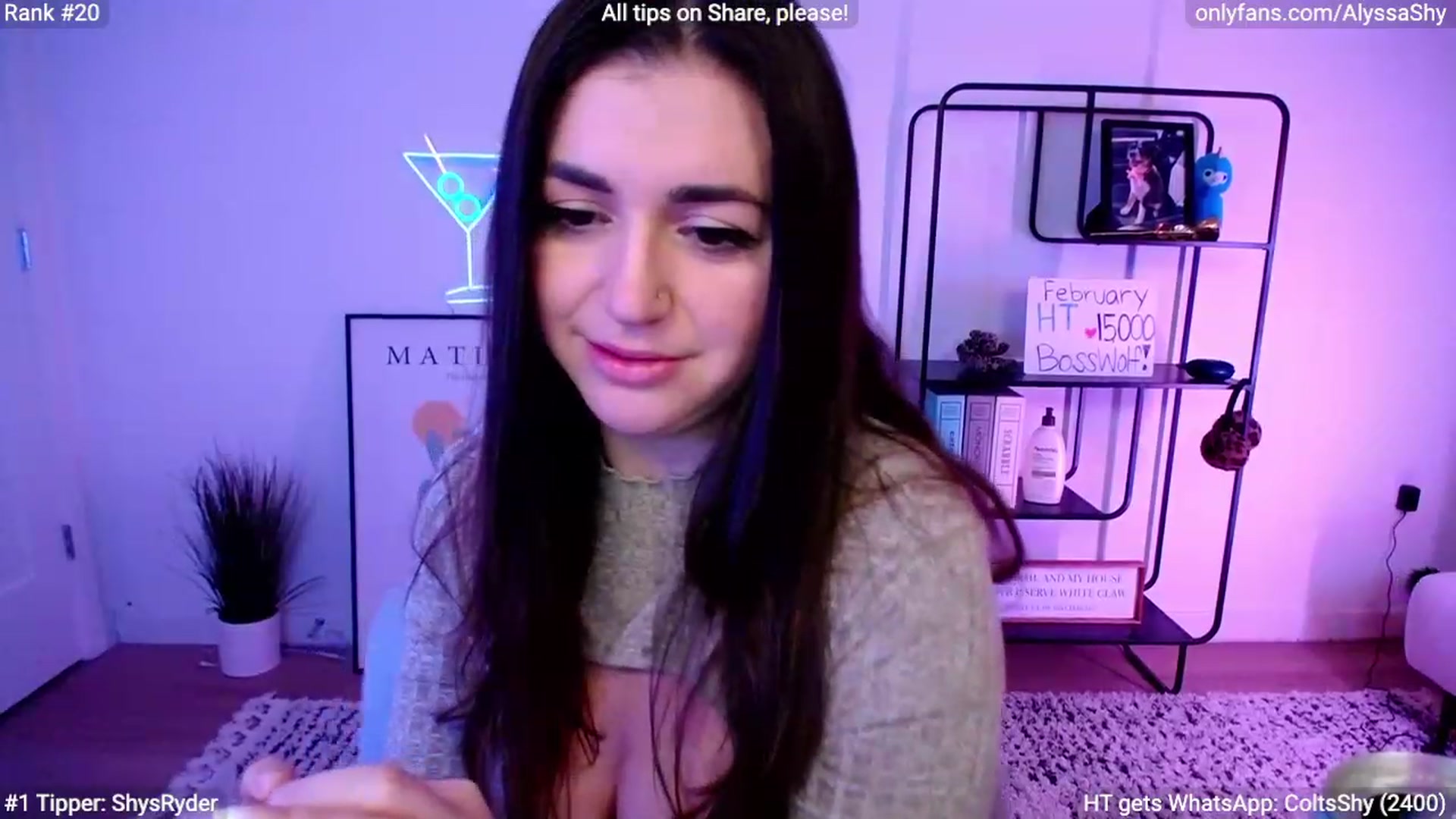 Gallery image thumbnail from AlyssaShy's myfreecams stream on, 02/18/2024, 05:45 image 13 of 20