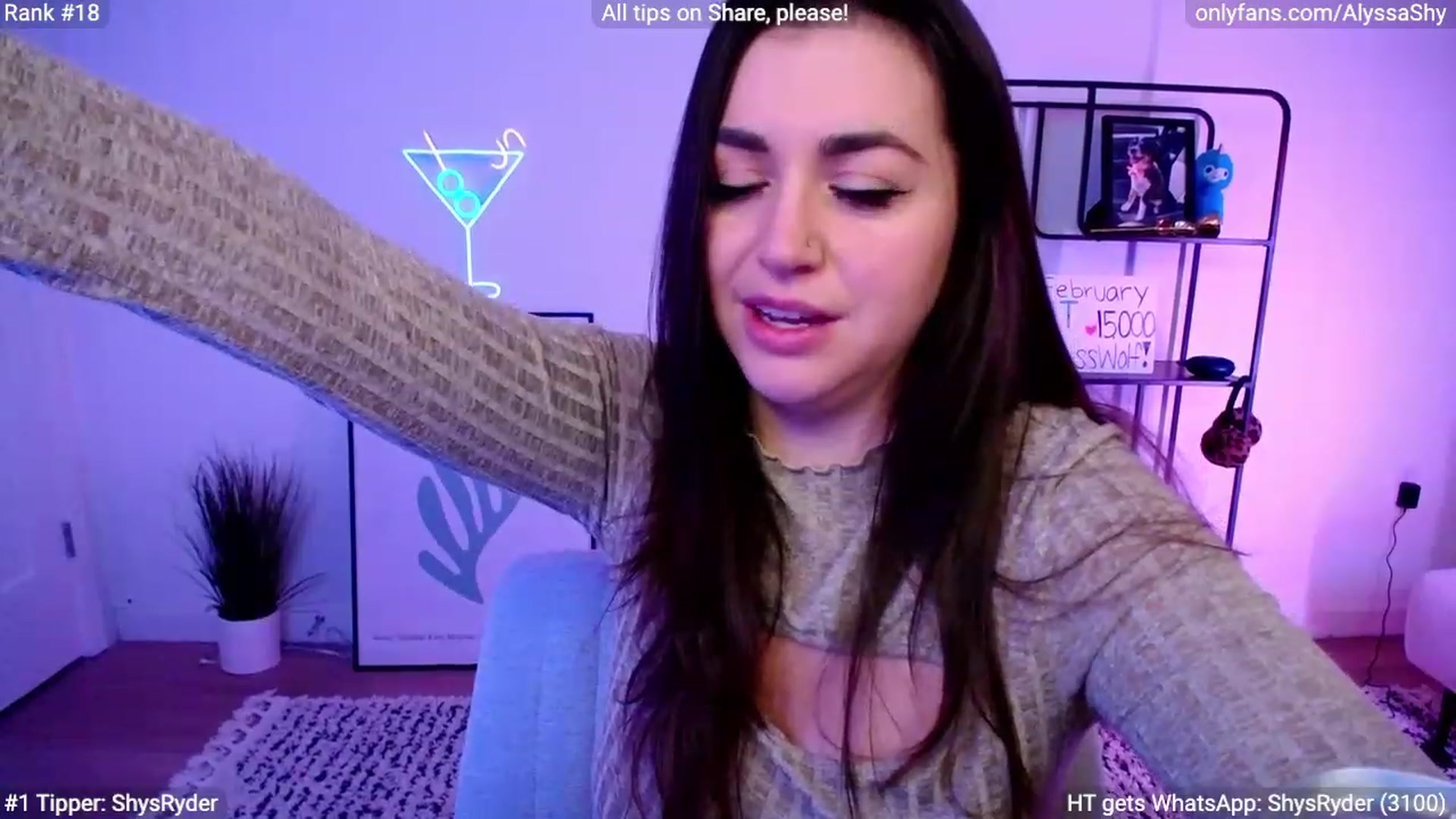 Gallery image thumbnail from AlyssaShy's myfreecams stream on, 02/18/2024, 05:45 image 17 of 20