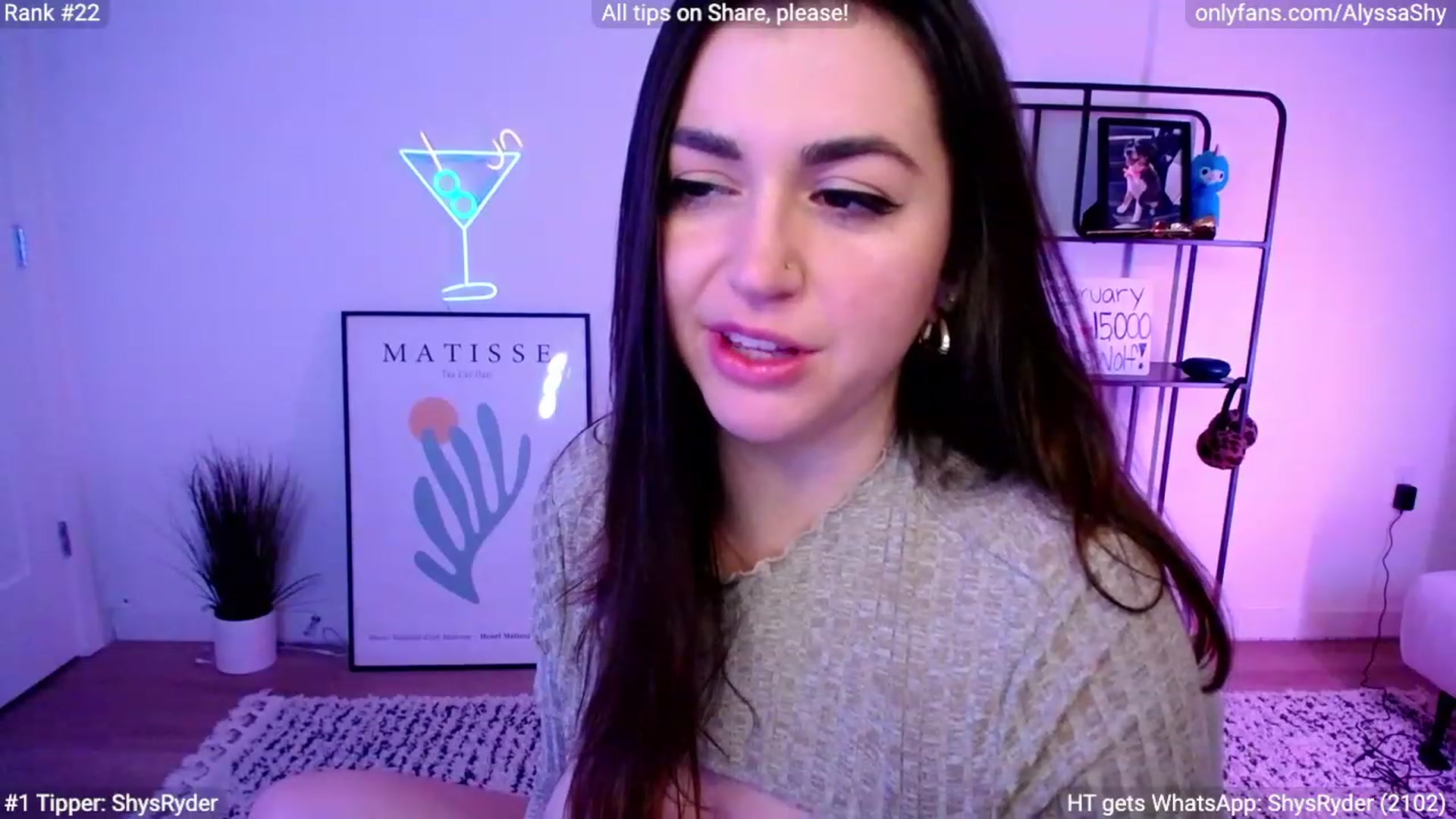 Gallery image thumbnail from AlyssaShy's myfreecams stream on, 02/18/2024, 05:45 image 7 of 20
