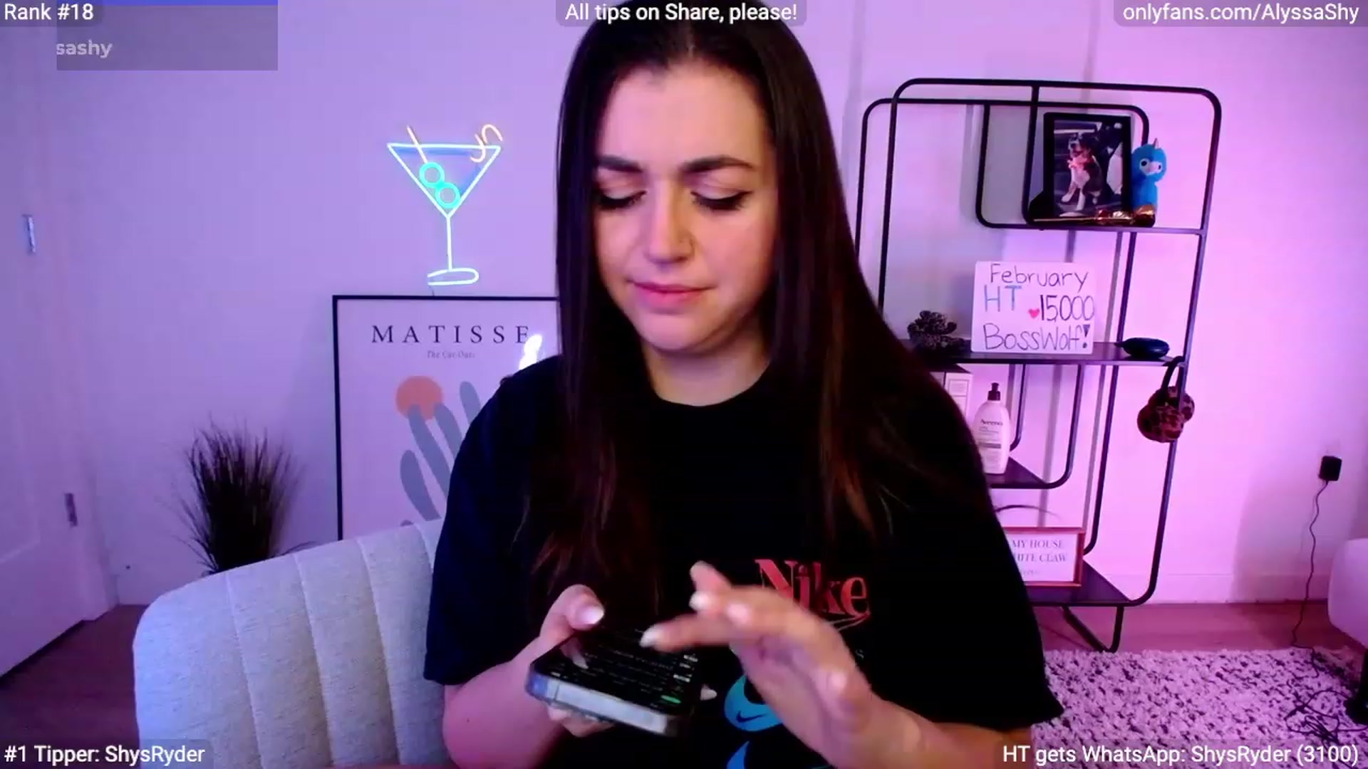 Gallery image thumbnail from AlyssaShy's myfreecams stream on, 02/18/2024, 07:09 image 16 of 20