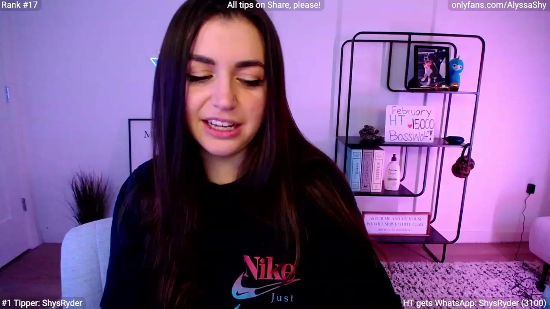 Gallery image thumbnail from AlyssaShy's myfreecams stream on, 02/18/2024, 07:09 image 14 of 20