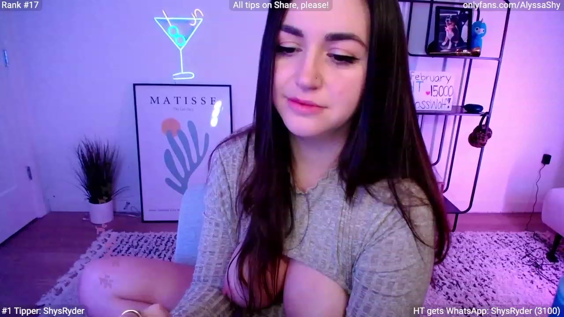Gallery image thumbnail from AlyssaShy's myfreecams stream on, 02/18/2024, 07:09 image 3 of 20