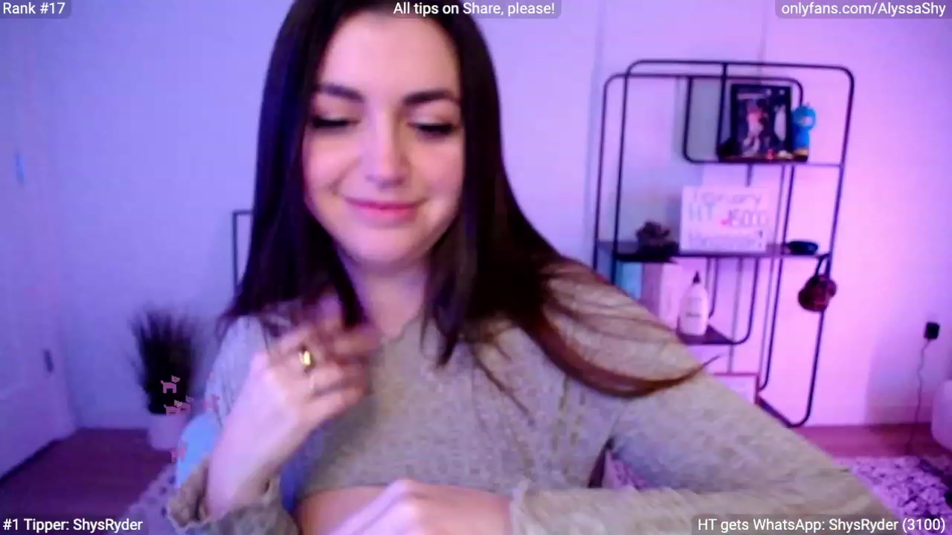 Gallery image thumbnail from AlyssaShy's myfreecams stream on, 02/18/2024, 07:09 image 4 of 20