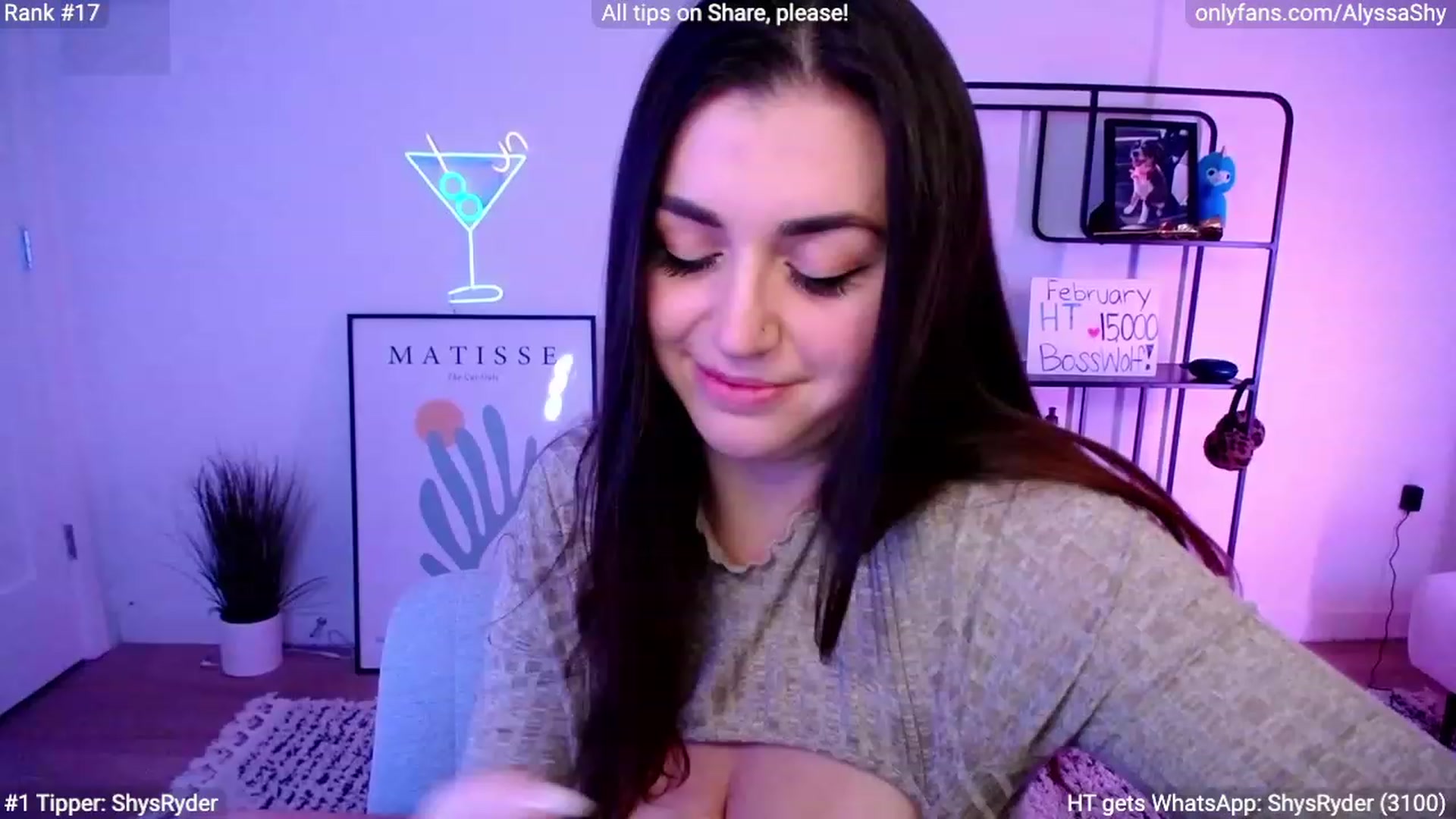 Gallery image thumbnail from AlyssaShy's myfreecams stream on, 02/18/2024, 07:09 image 6 of 20