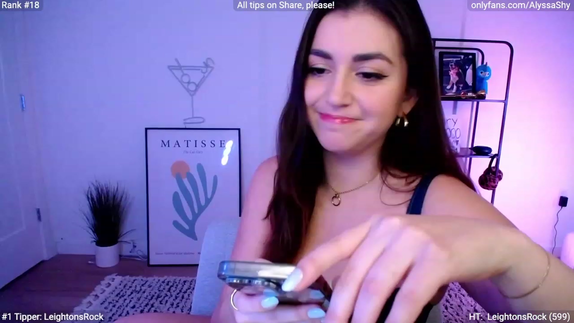 Gallery image thumbnail from AlyssaShy's myfreecams stream on, 02/22/2024, 23:43 image 4 of 20