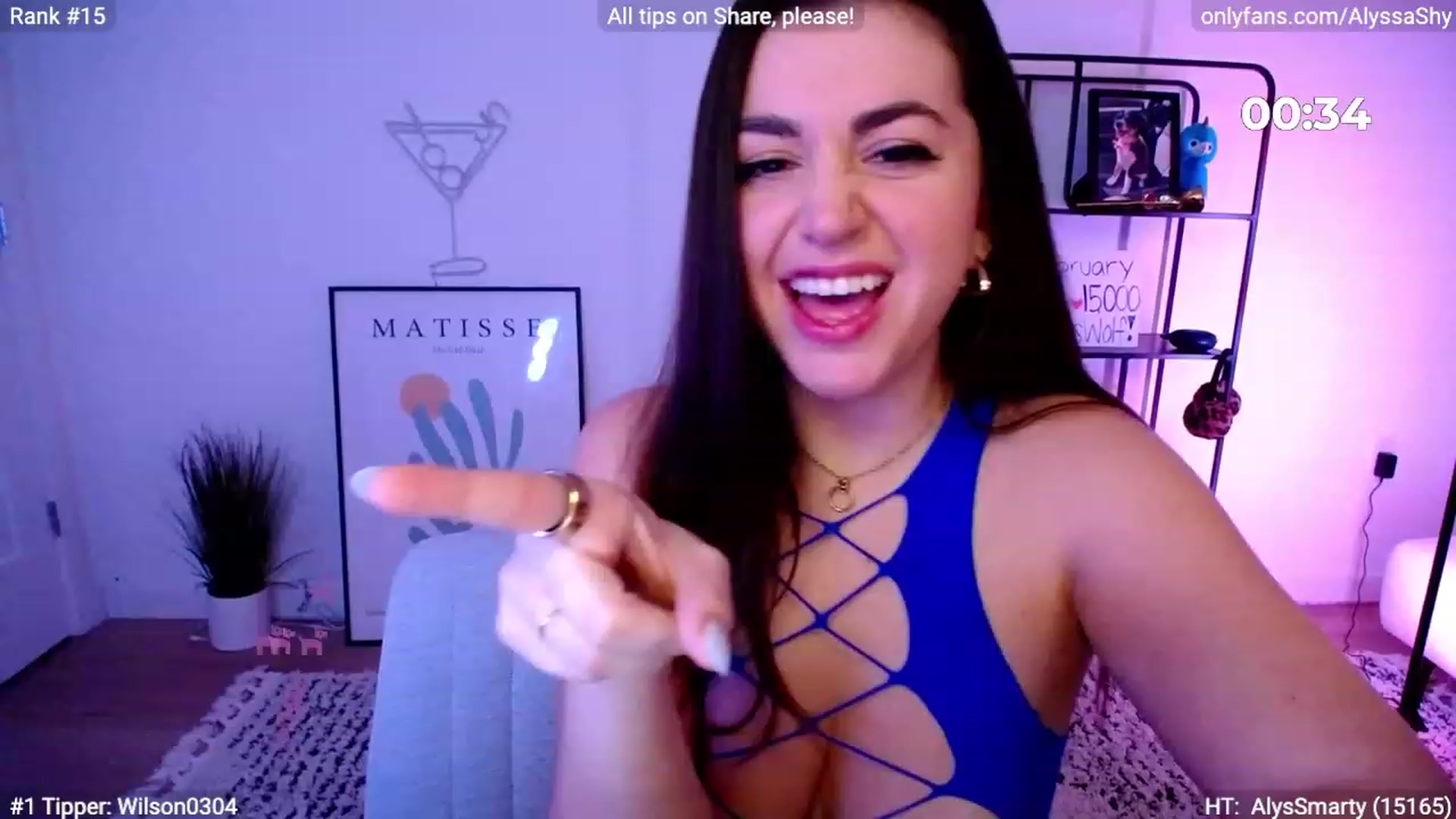 Gallery image thumbnail from AlyssaShy's myfreecams stream on, 02/27/2024, 04:40 image 1 of 20