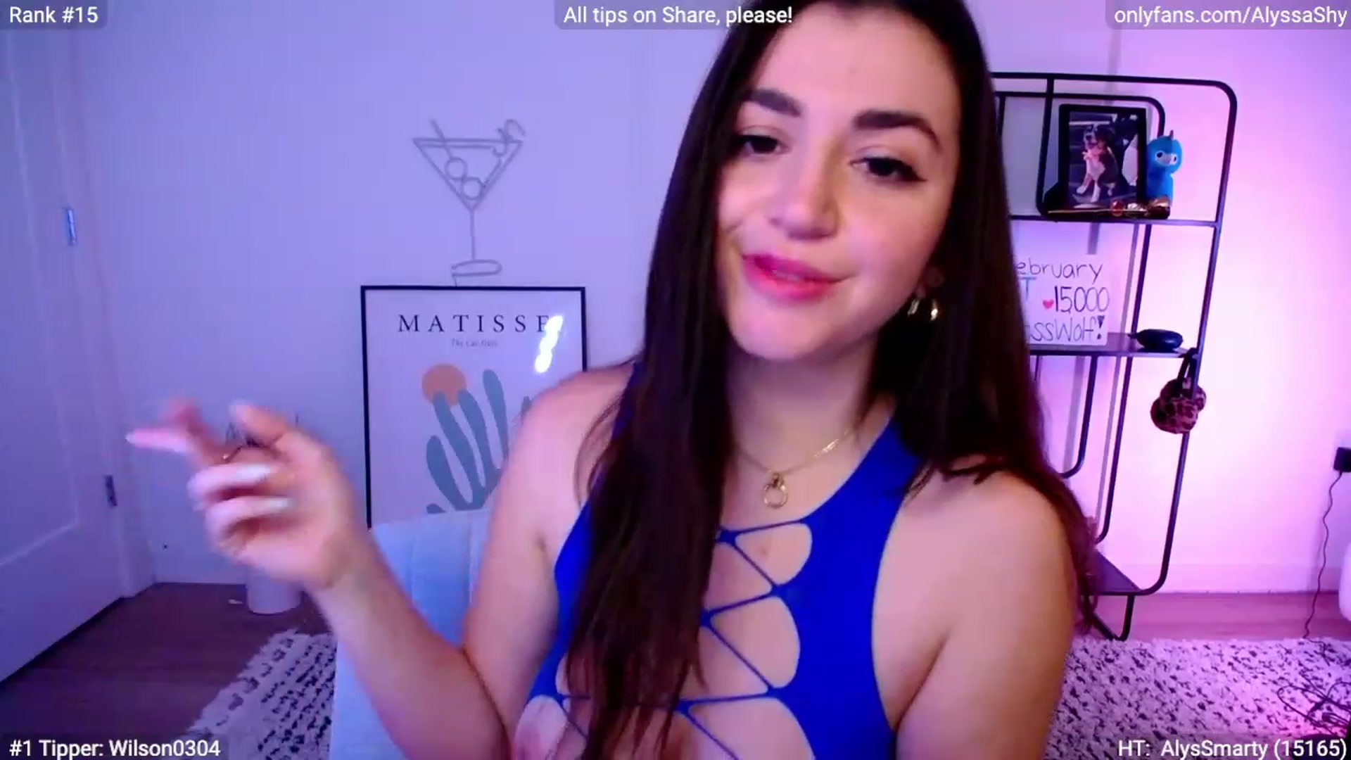 Gallery image thumbnail from AlyssaShy's myfreecams stream on, 02/27/2024, 04:40 image 19 of 20