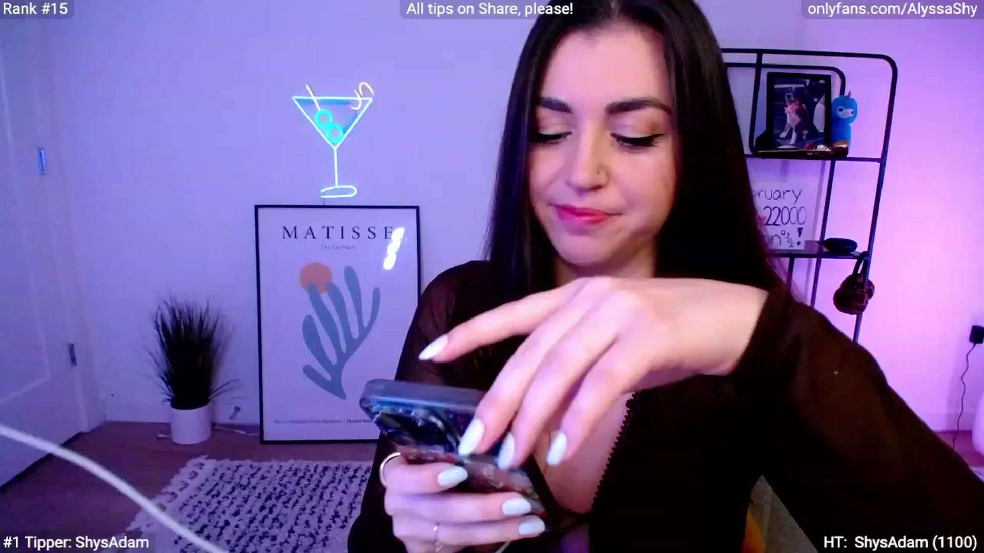 Gallery image thumbnail from AlyssaShy's myfreecams stream on, 02/28/2024, 22:27 image 16 of 20
