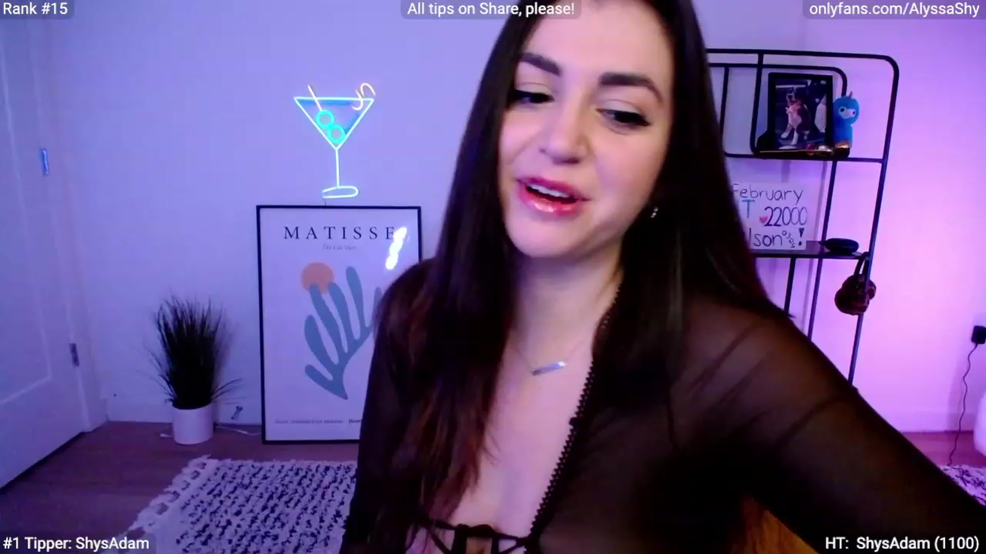 Gallery image thumbnail from AlyssaShy's myfreecams stream on, 02/28/2024, 23:21 image 13 of 20