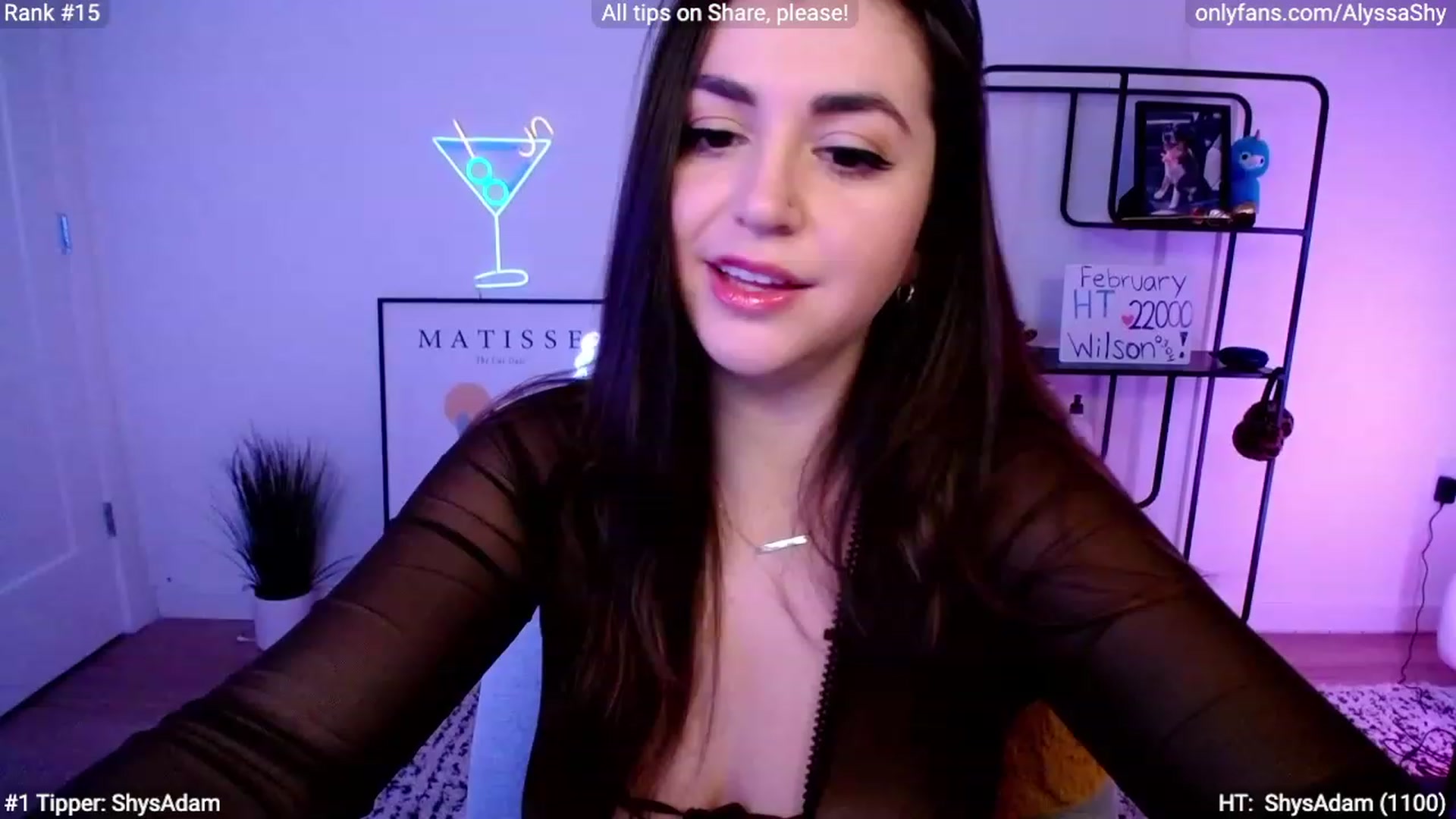 Gallery image thumbnail from AlyssaShy's myfreecams stream on, 02/28/2024, 23:21 image 9 of 20
