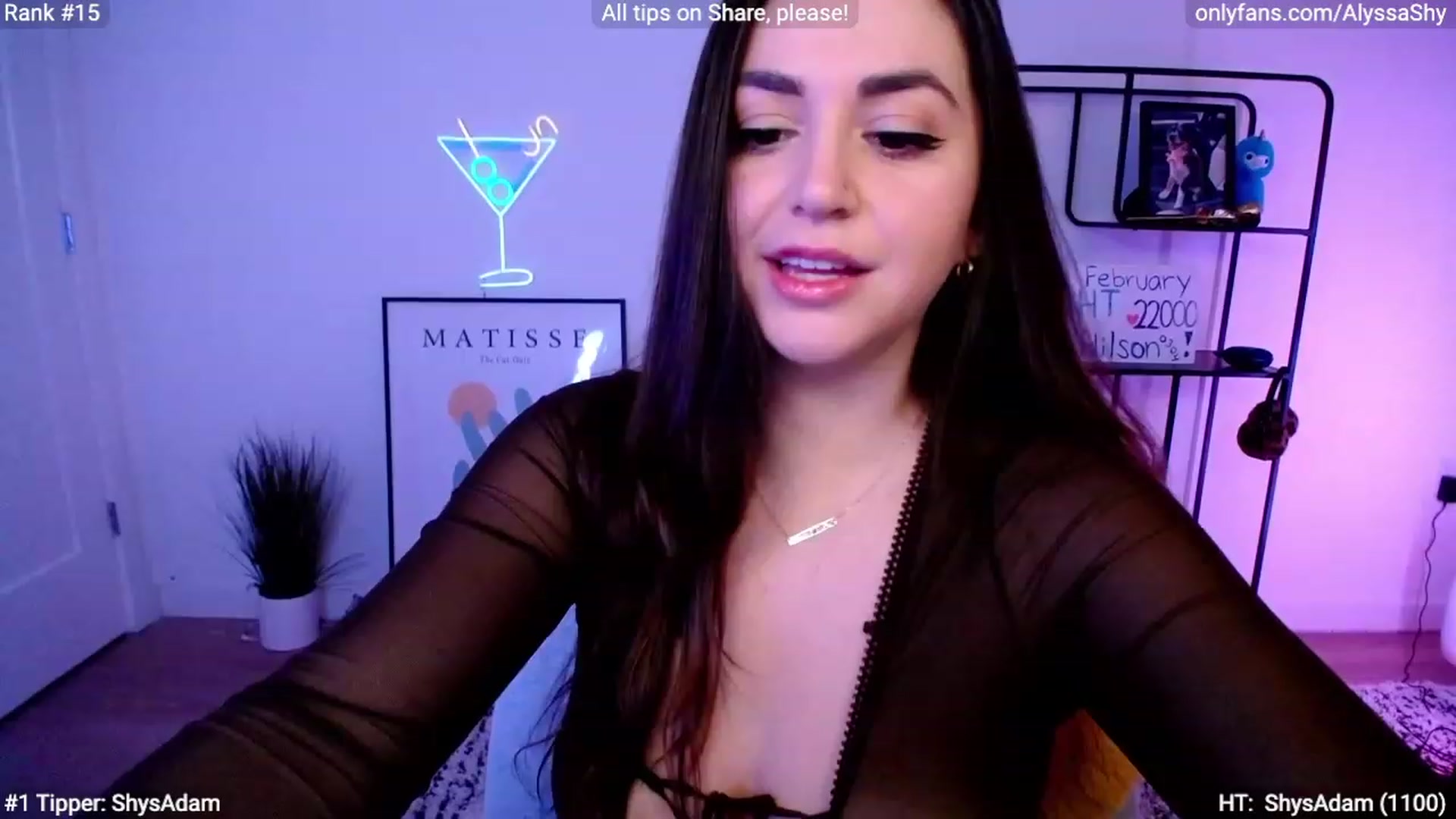 Gallery image thumbnail from AlyssaShy's myfreecams stream on, 02/28/2024, 23:21 image 1 of 20