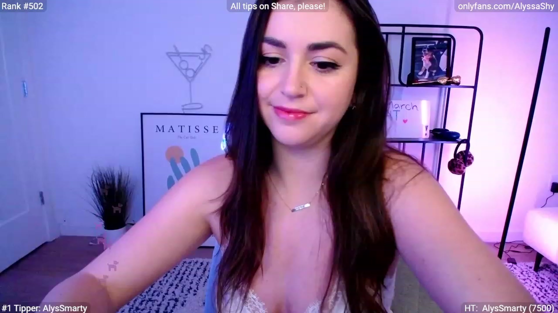 Gallery image thumbnail from AlyssaShy's myfreecams stream on, 03/12/2024, 23:21 image 5 of 20