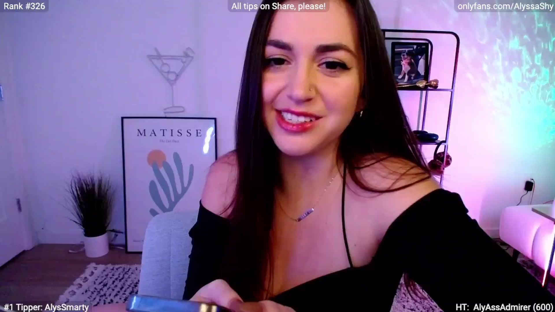 Gallery image thumbnail from AlyssaShy's myfreecams stream on, 03/14/2024, 23:32 image 6 of 20