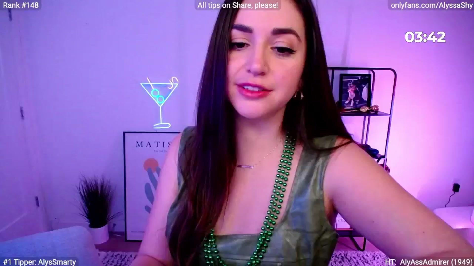 Gallery image thumbnail from AlyssaShy's myfreecams stream on, 03/17/2024, 04:04 image 9 of 20