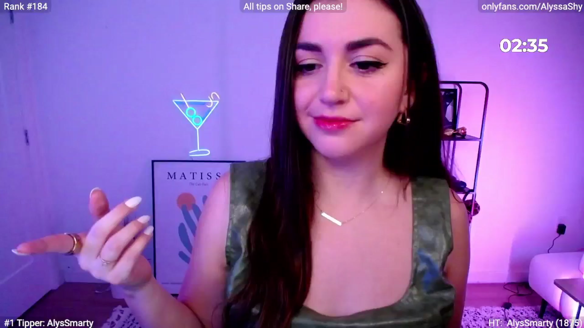 Gallery image thumbnail from AlyssaShy's myfreecams stream on, 03/17/2024, 04:04 image 1 of 20