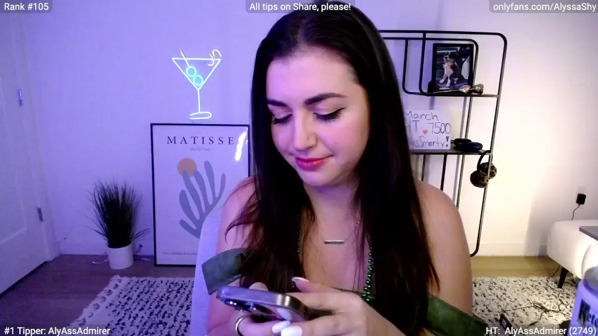 Gallery image thumbnail from AlyssaShy's myfreecams stream on, 03/17/2024, 06:49 image 9 of 20