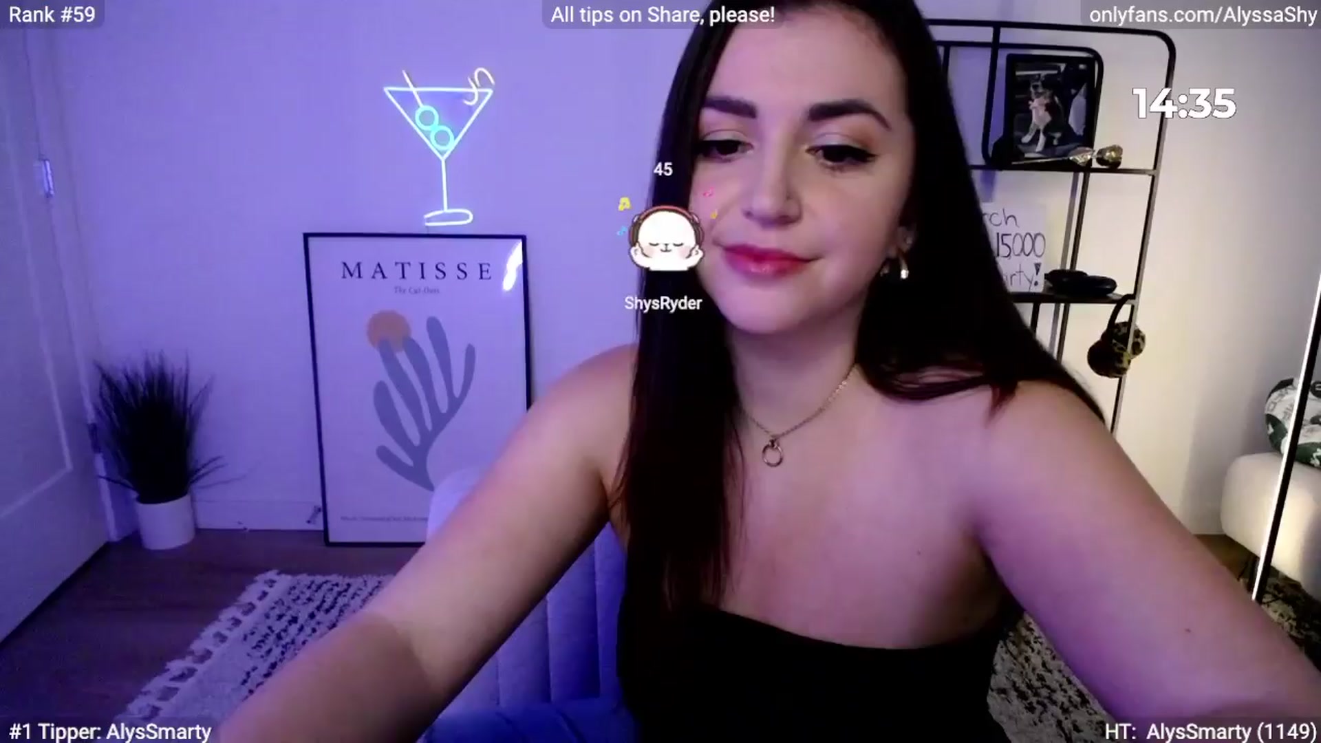 Gallery image thumbnail from AlyssaShy's myfreecams stream on, 03/31/2024, 24:13 image 16 of 20