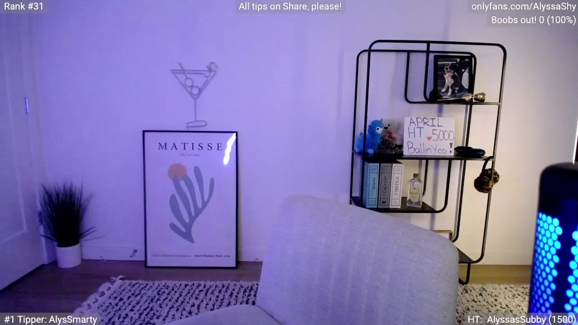 Gallery image thumbnail from AlyssaShy's myfreecams stream on, 04/04/2024, 23:48 image 5 of 20
