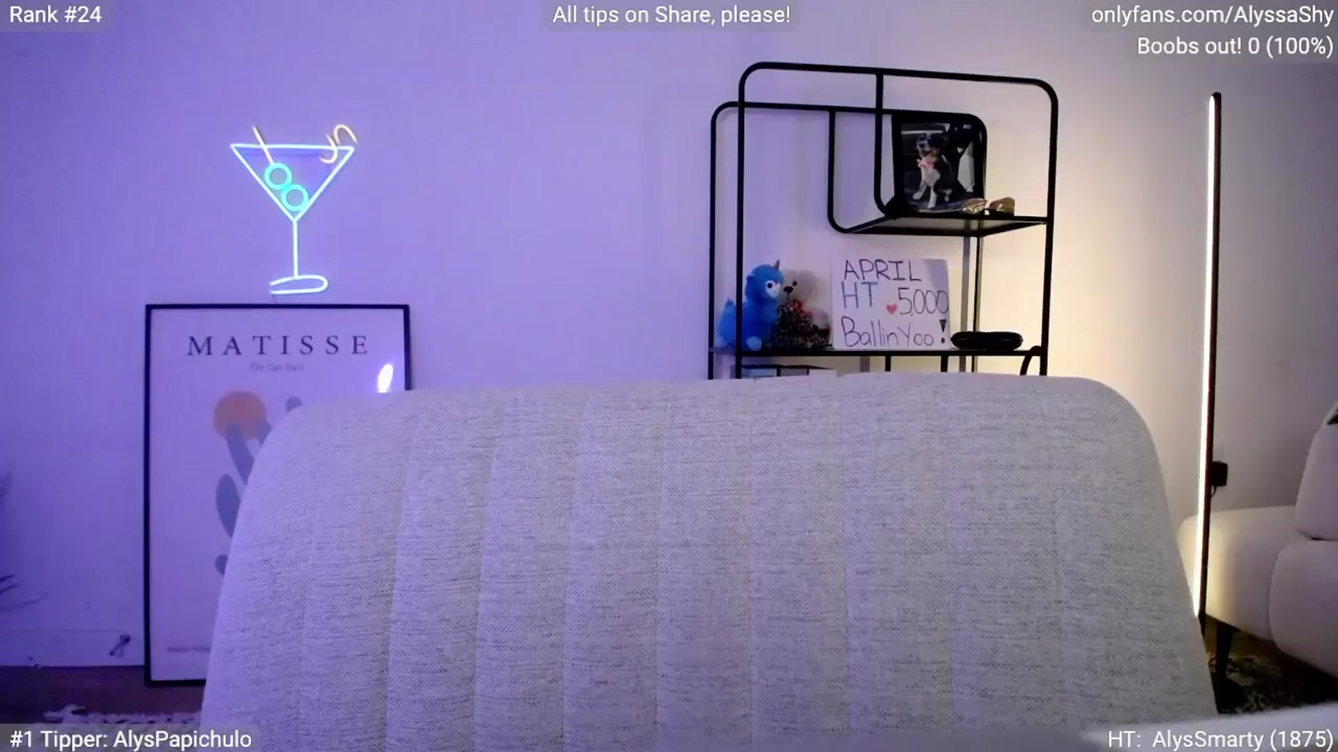 Gallery image thumbnail from AlyssaShy's myfreecams stream on, 04/06/2024, 01:28 image 14 of 20