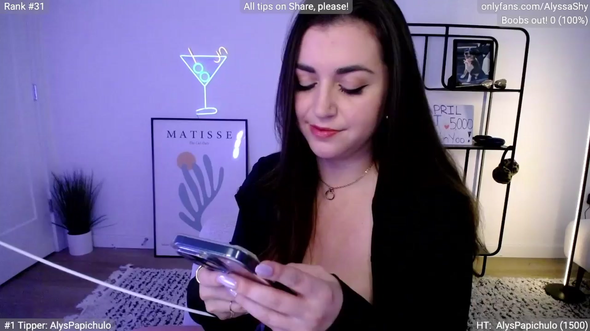 Gallery image thumbnail from AlyssaShy's myfreecams stream on, 04/06/2024, 01:28 image 1 of 20